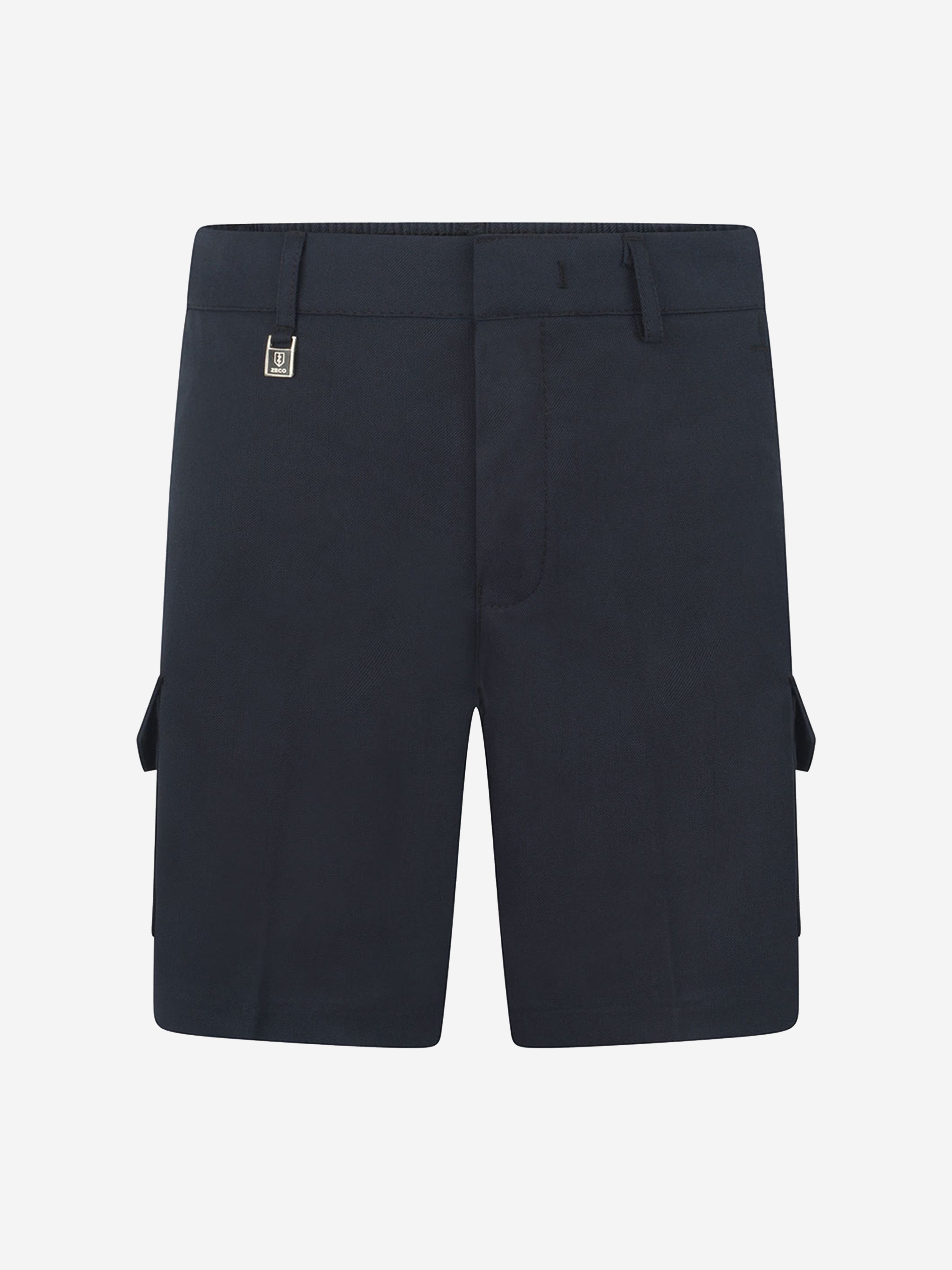 Zeco Kids School Cargo Shorts in Navy With Mastercard