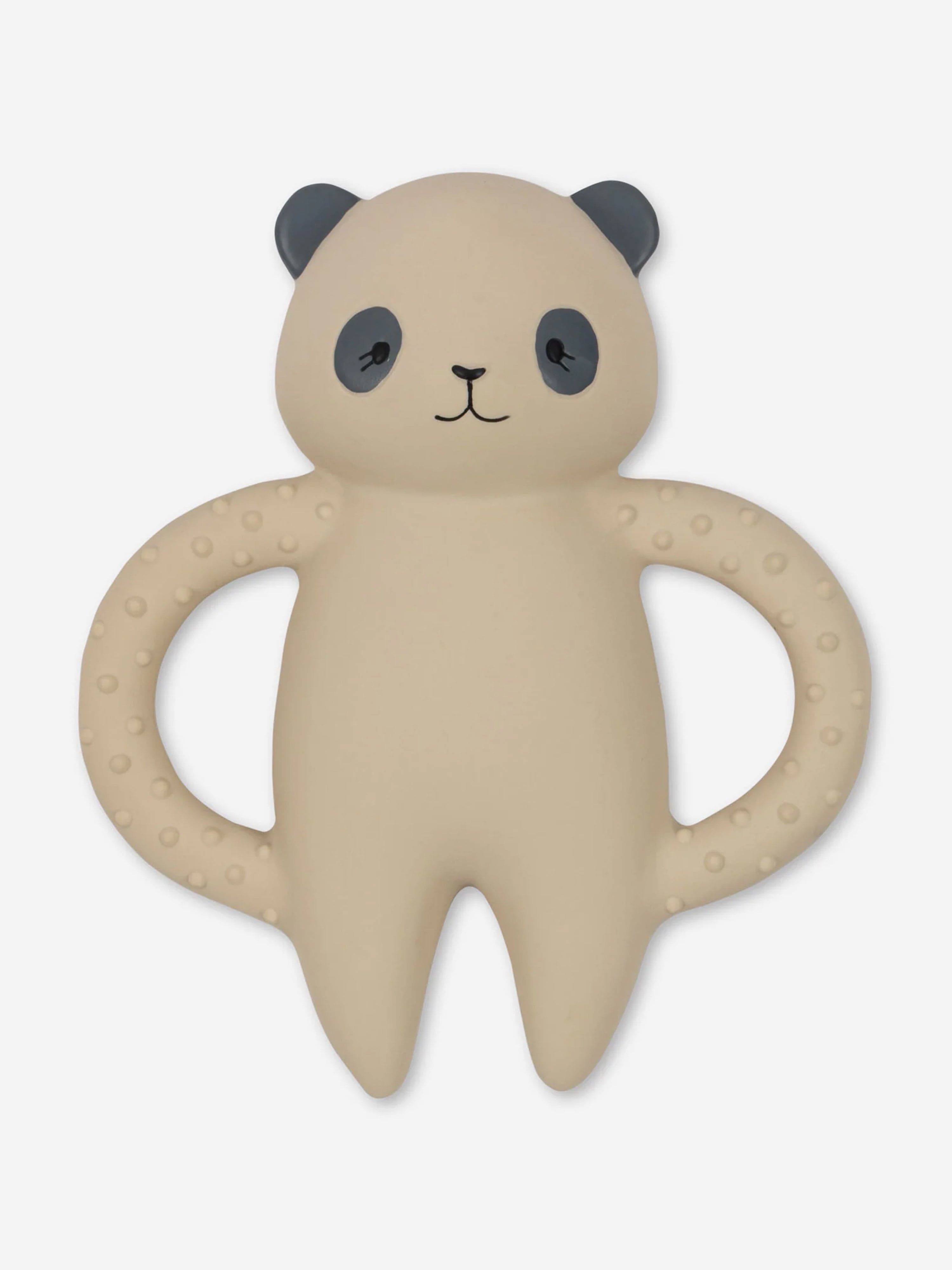 Konges Sljd Baby Panda Teeth Soother in Beige (11.7cm) Quality Original