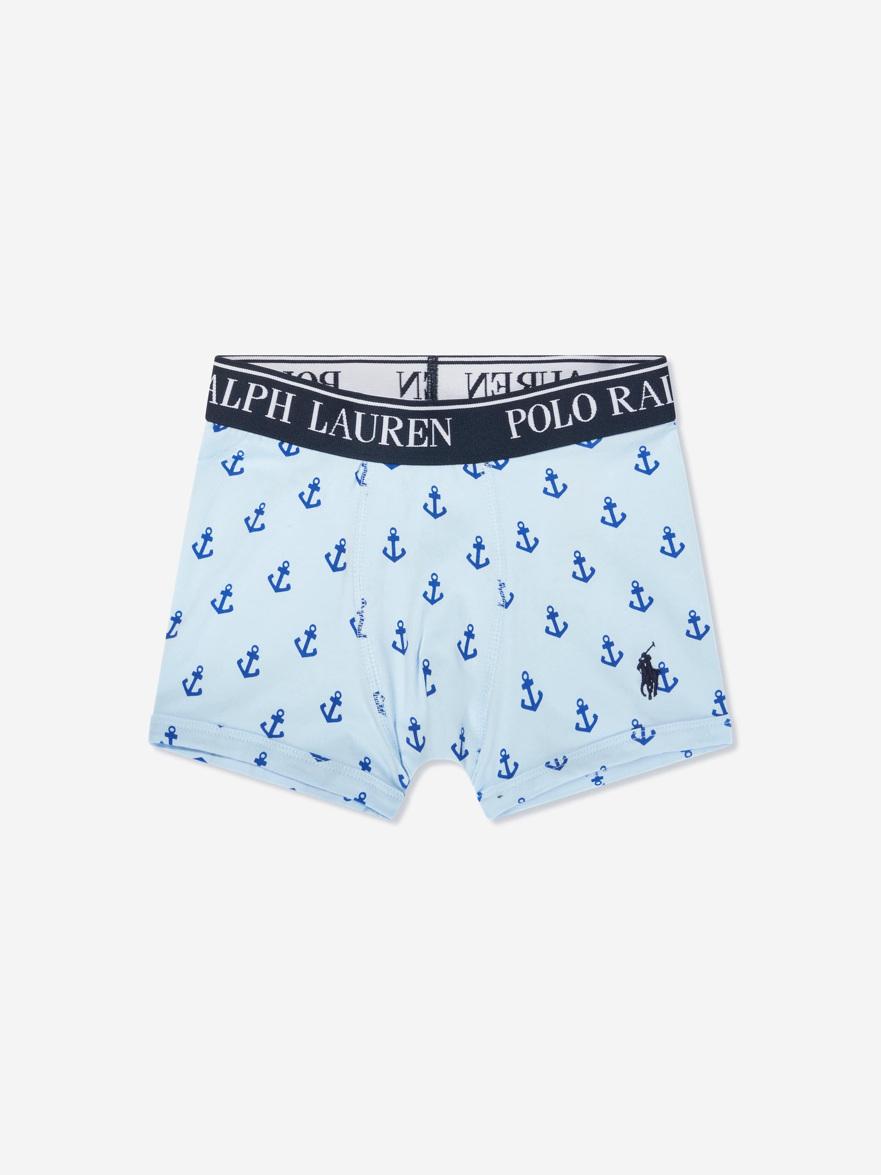 Ralph Lauren Boys 3 Pack Boxer Shorts Set in Blue Clearance Clearance