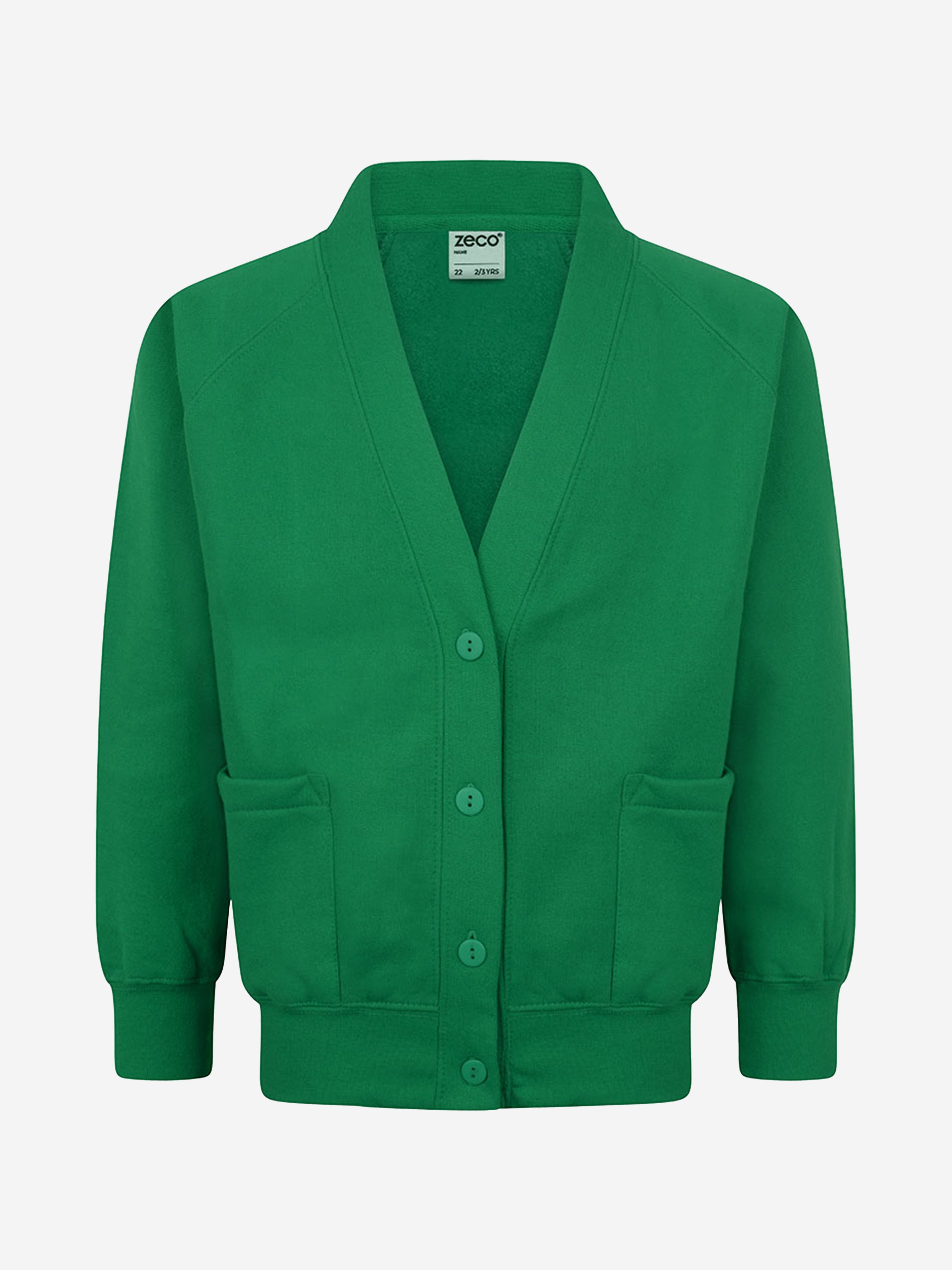 Zeco Kids School Sweatshirt Cardigan in Green Clearance Marketable