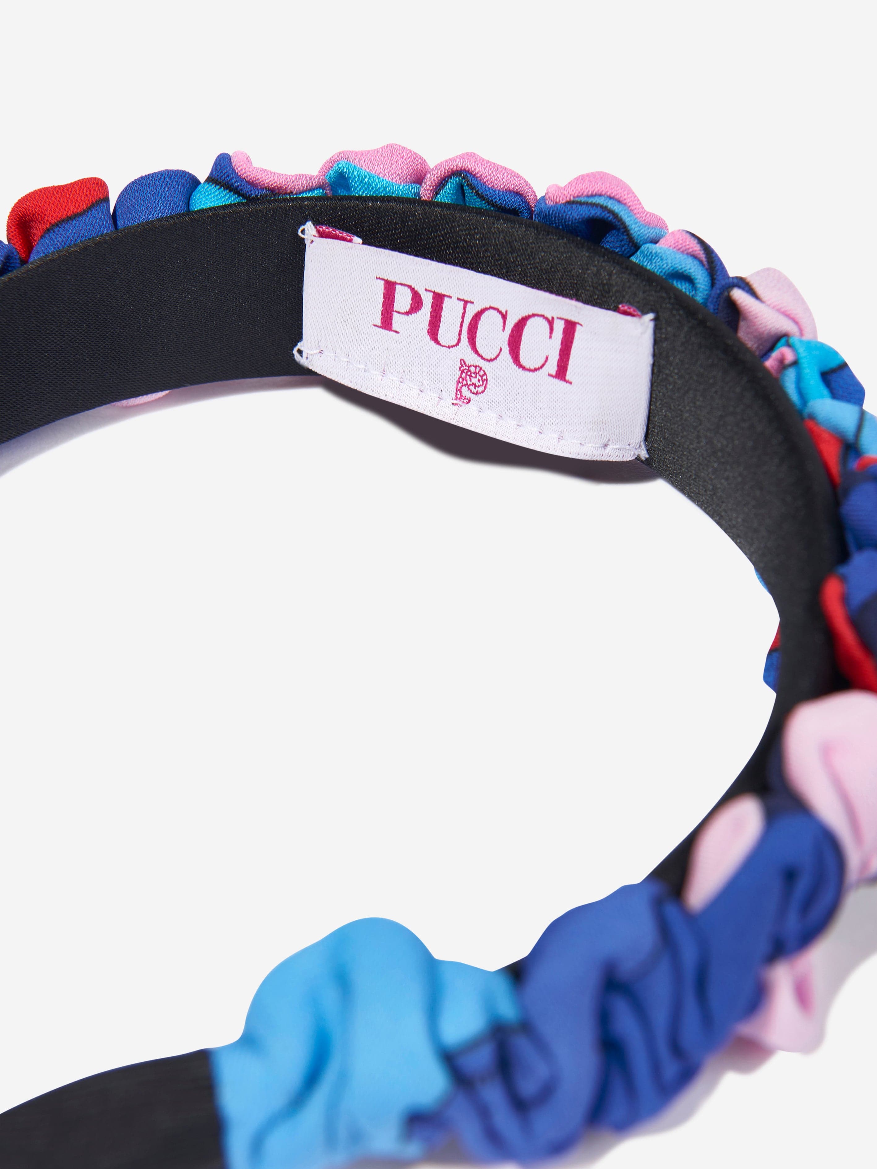 Girls Ruched Iride Print Headband in Multicolour Discounts