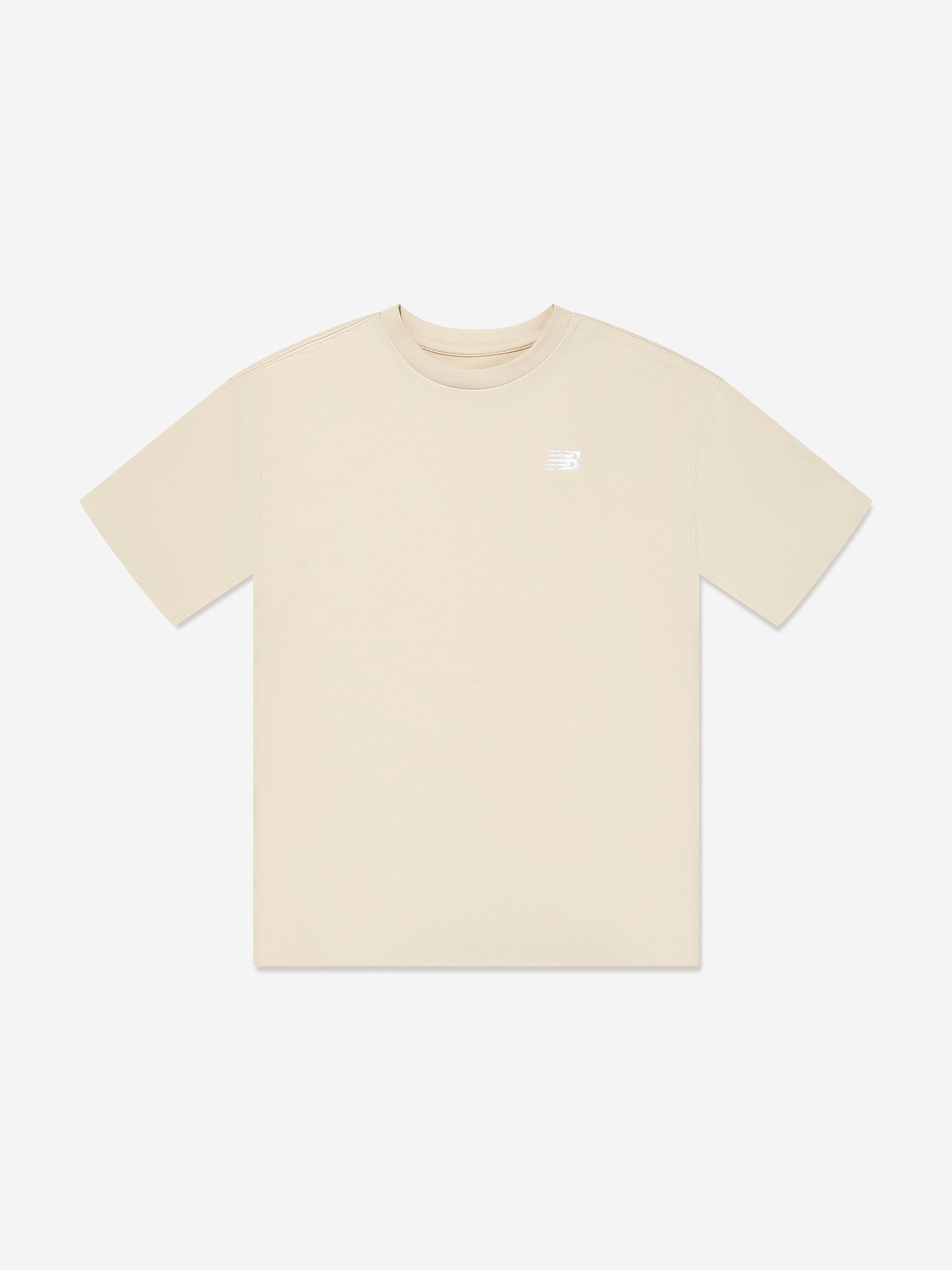 New Balance Boys Jersey Small Logo T-Shirt in Beige Good Selling Cheap Online