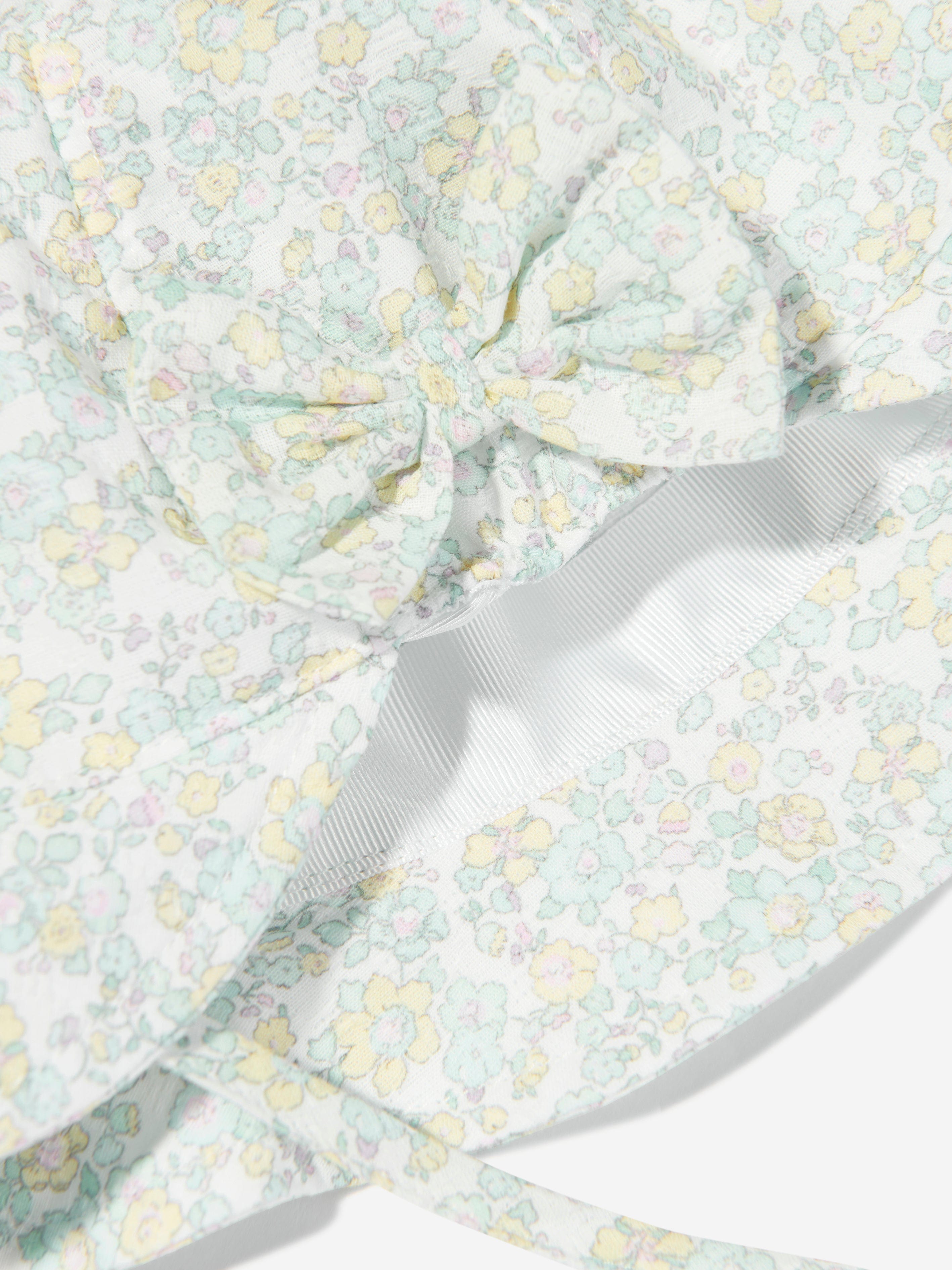Paz Rodriguez Baby Girls Floral Hat in Green Manchester Sale Online