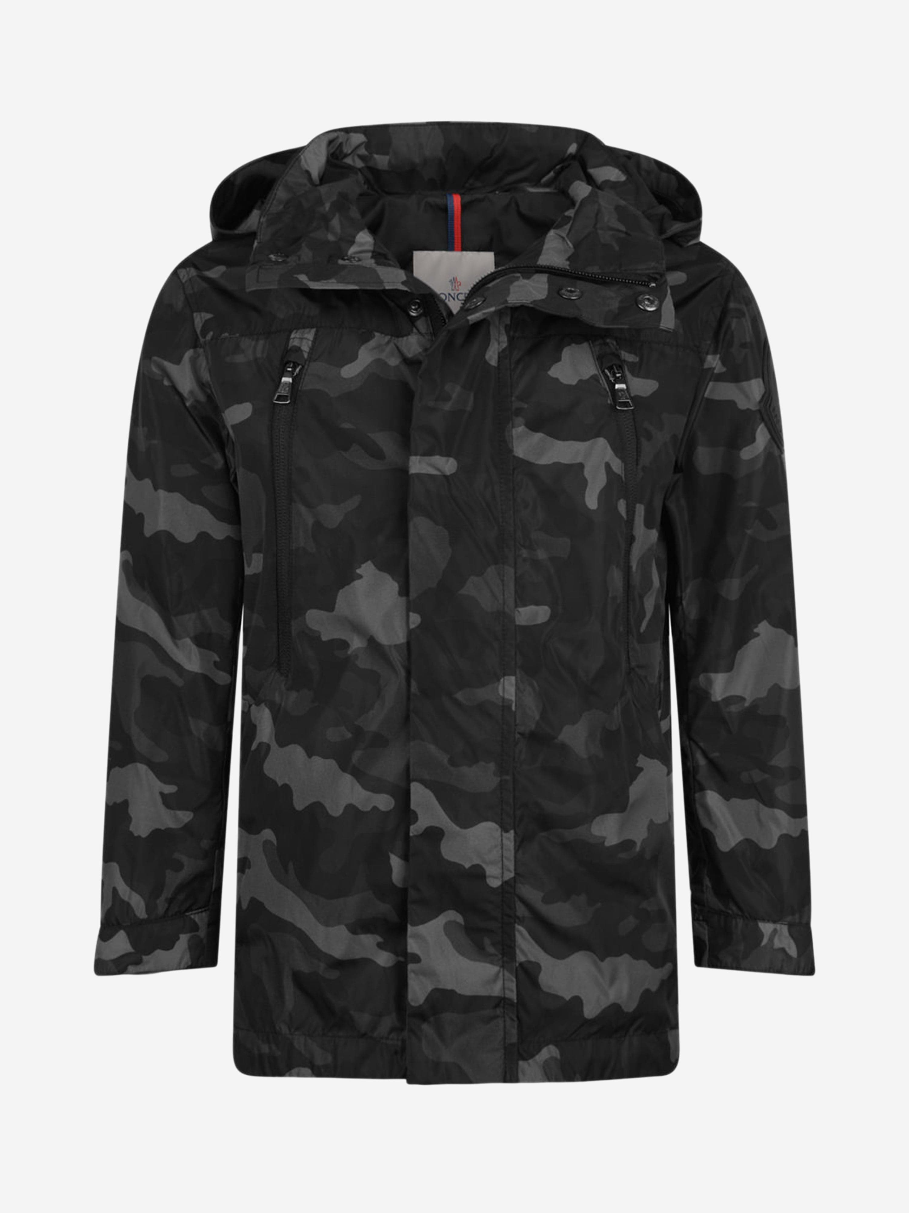 Moncler Enfant Boys & Grey Camouflage Ribble Jacket Shop For Online