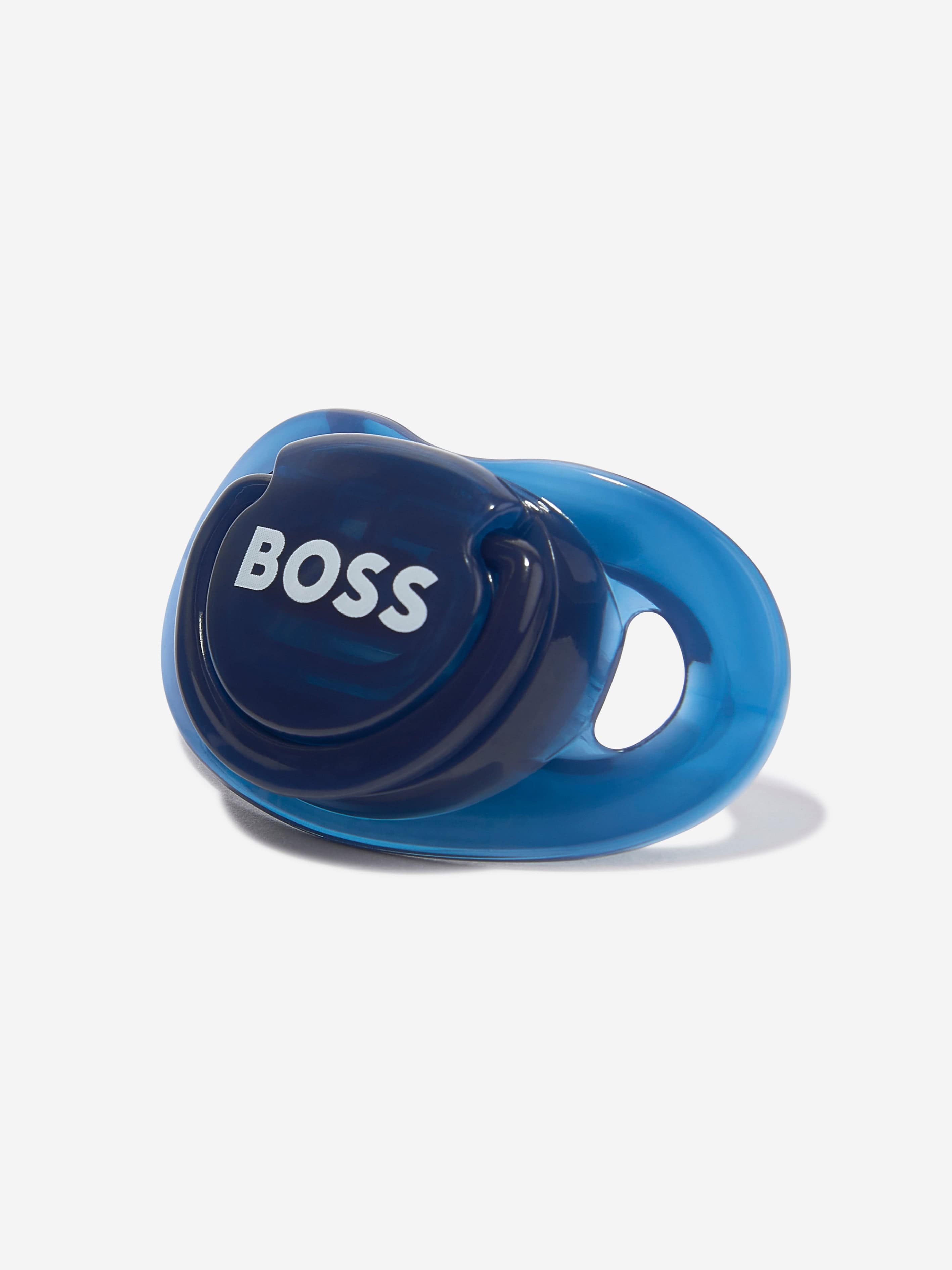 BOSS Baby Logo Print Pacifier in Navy Discount Cost