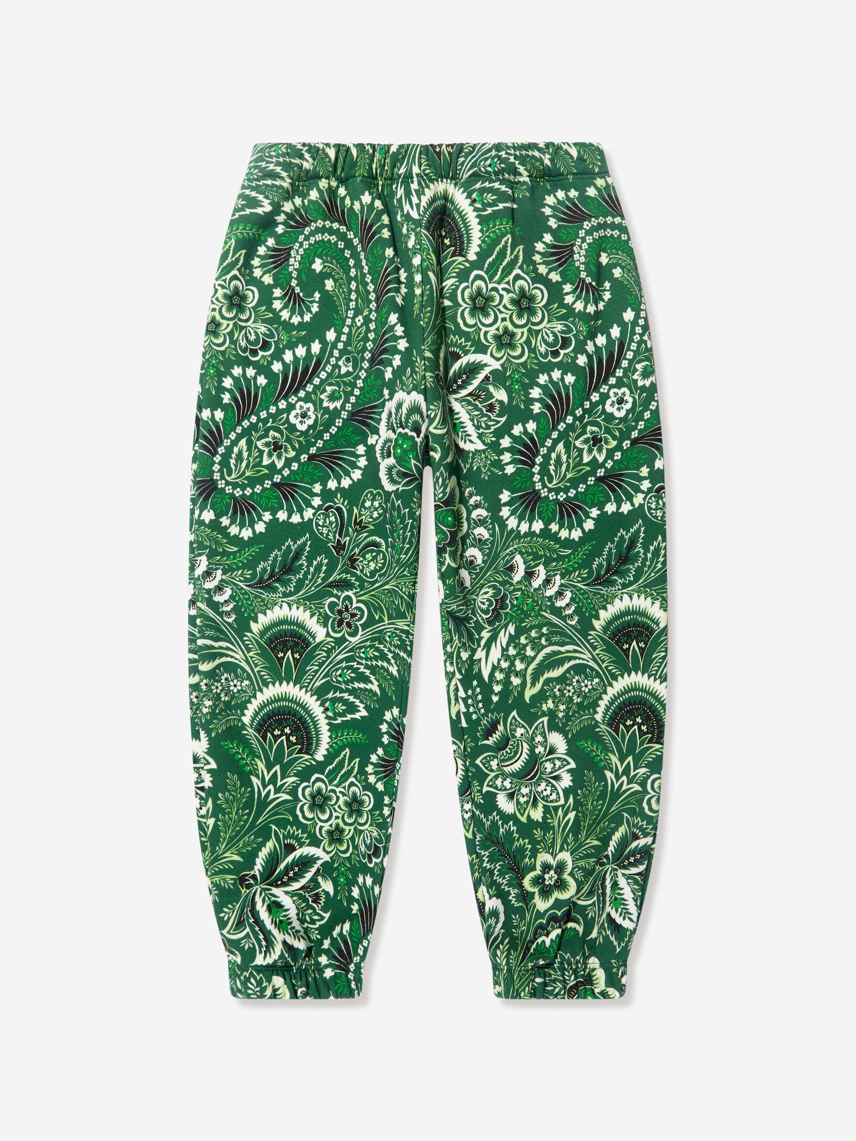 Etro Boys Floral Paisley Joggers in Green Sale Official