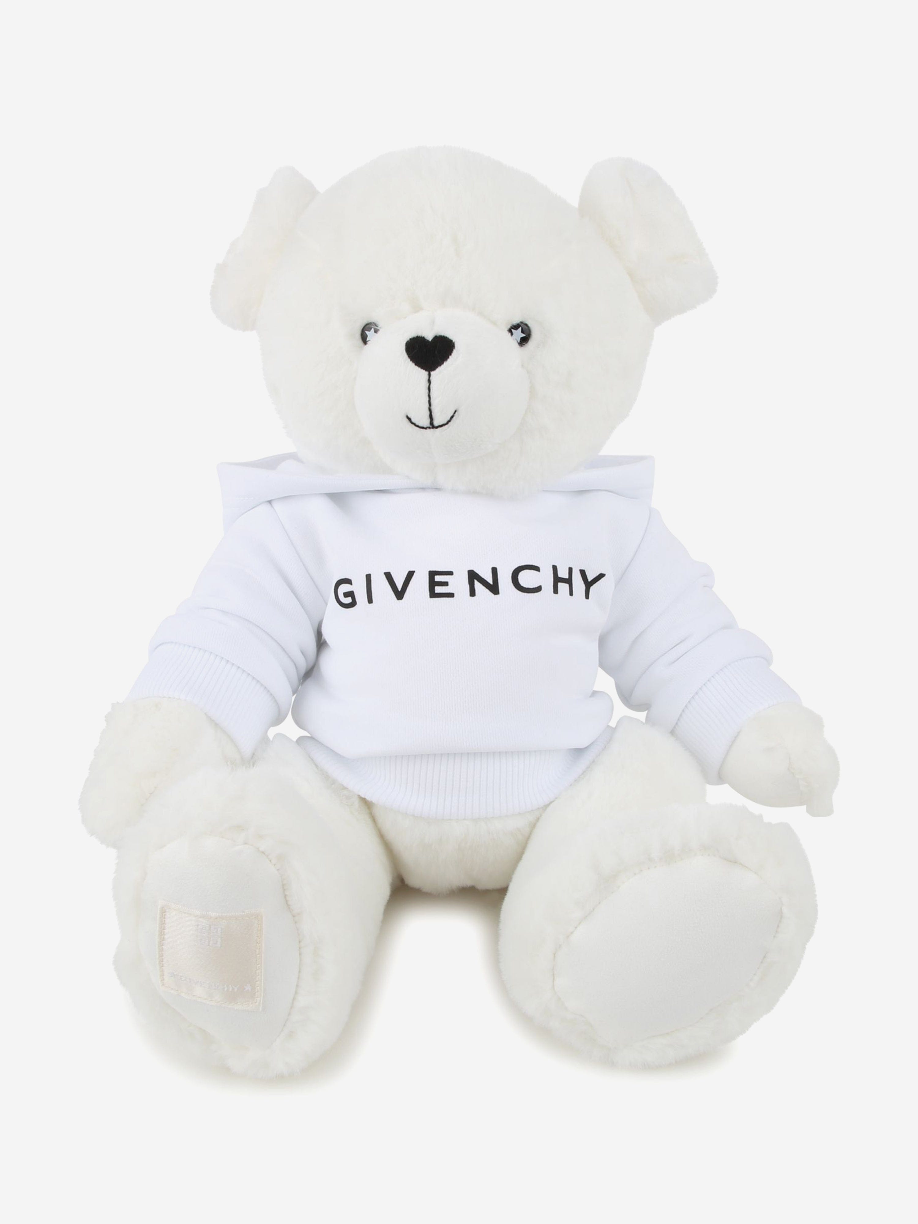 Teddy Soft Toy with Logo Hoodie in White Outlet 2025 Newest