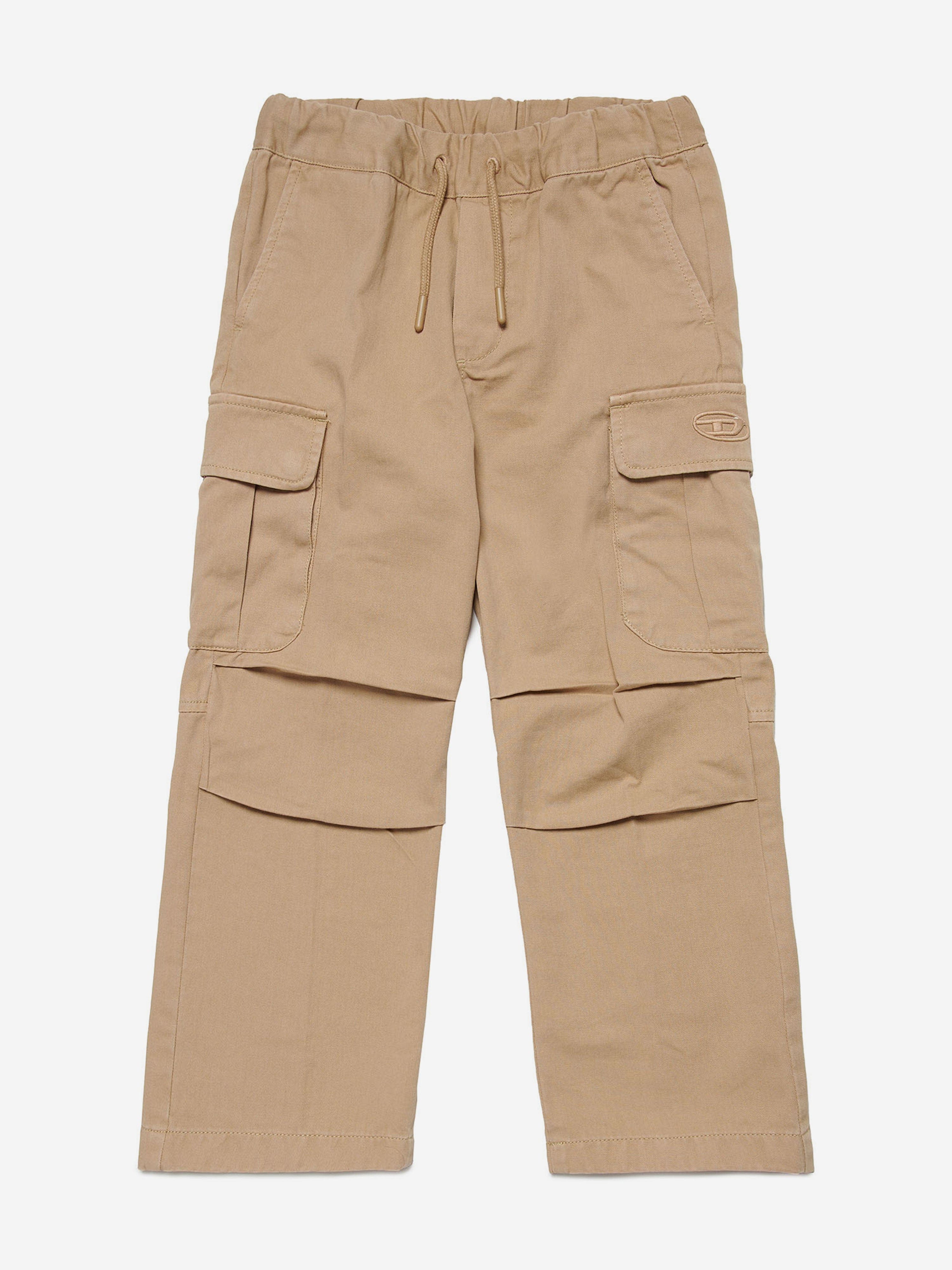 Diesel Boys Cargo Trousers in Beige Latest Sale Online