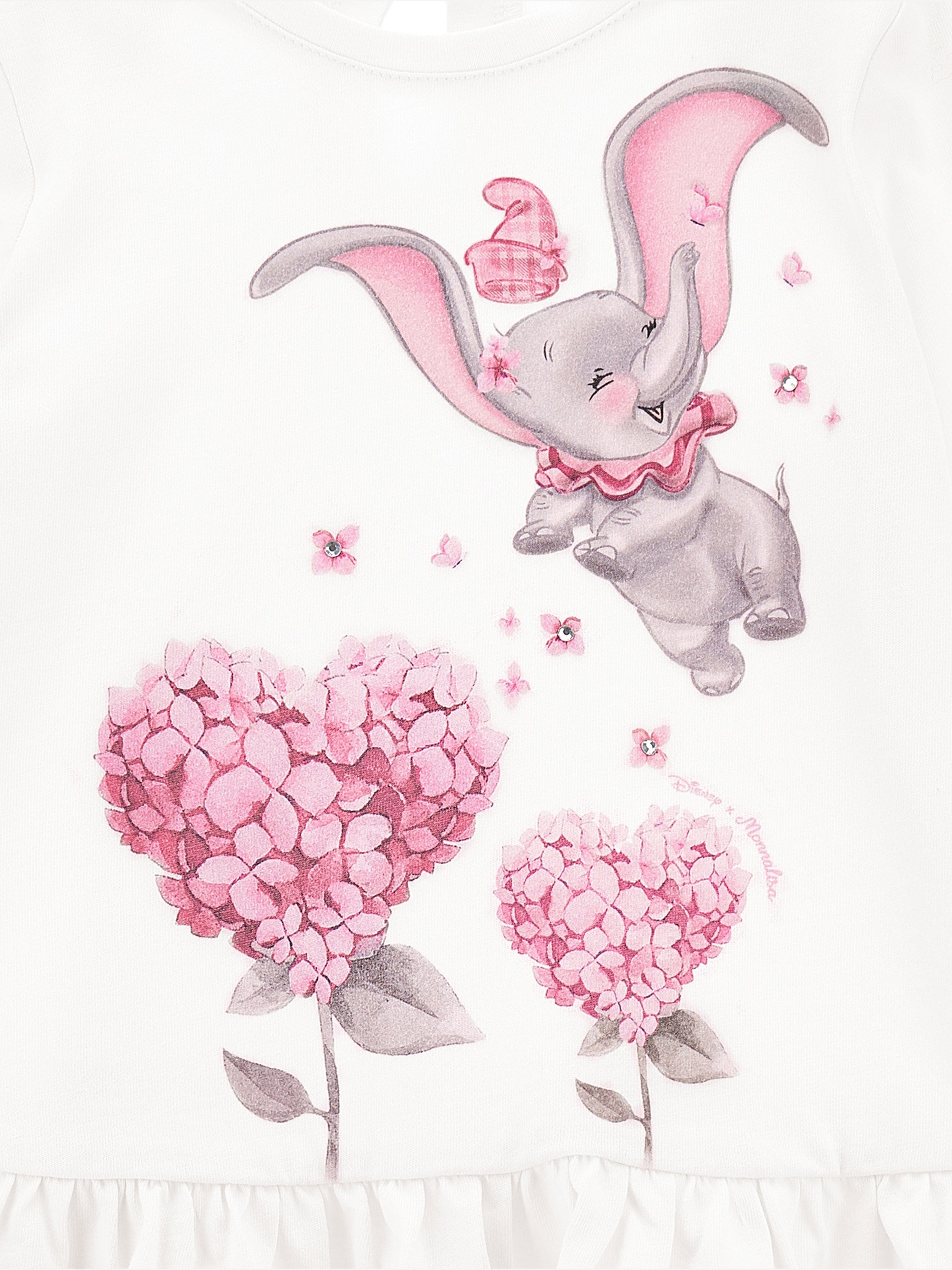 Monnalisa Baby Girls Long Sleeve Dumbo T-Shirt in Ivory Release Dates Authentic