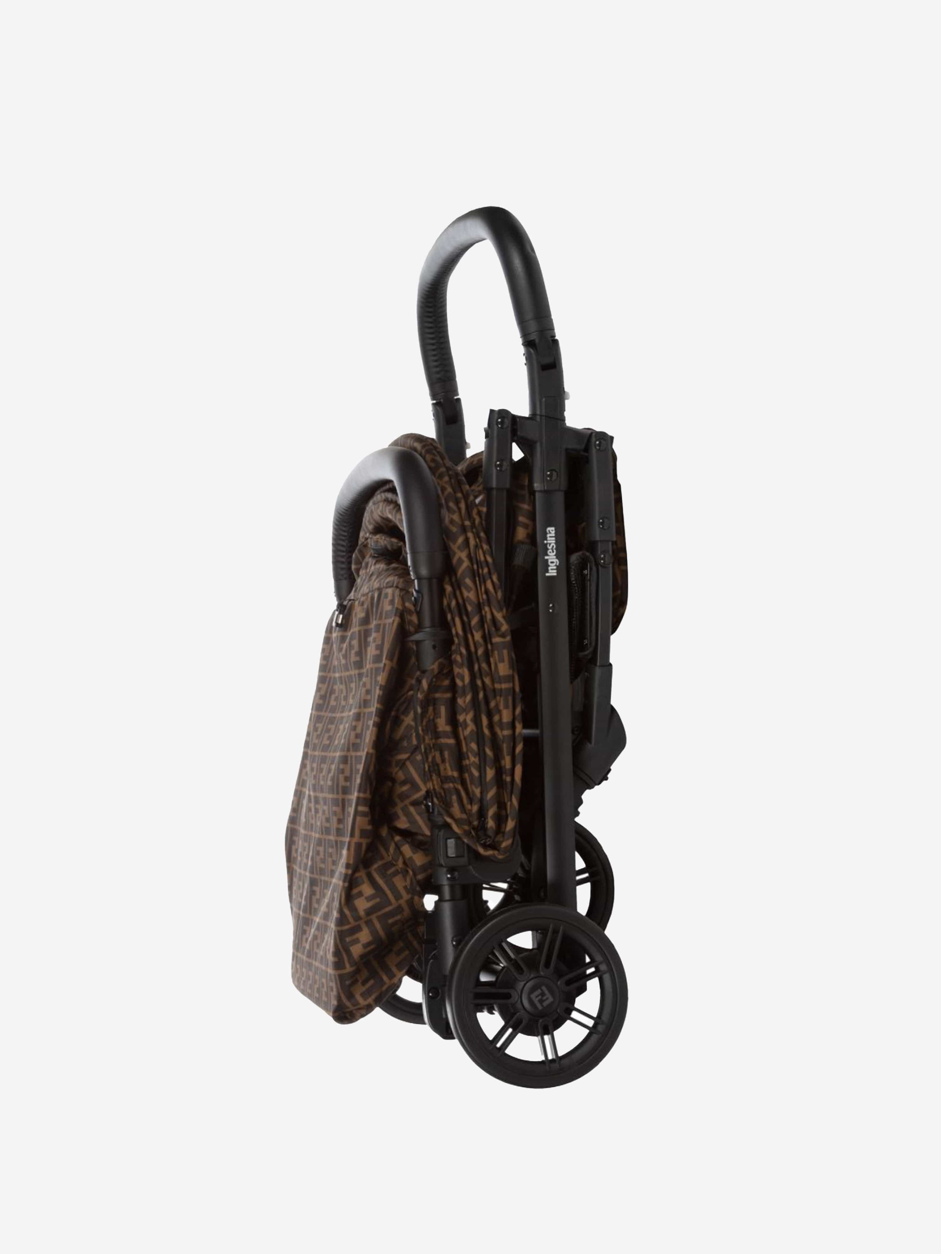 Fendi Baby Zucca Logo Baby Stroller in Brown Discount Big Sale