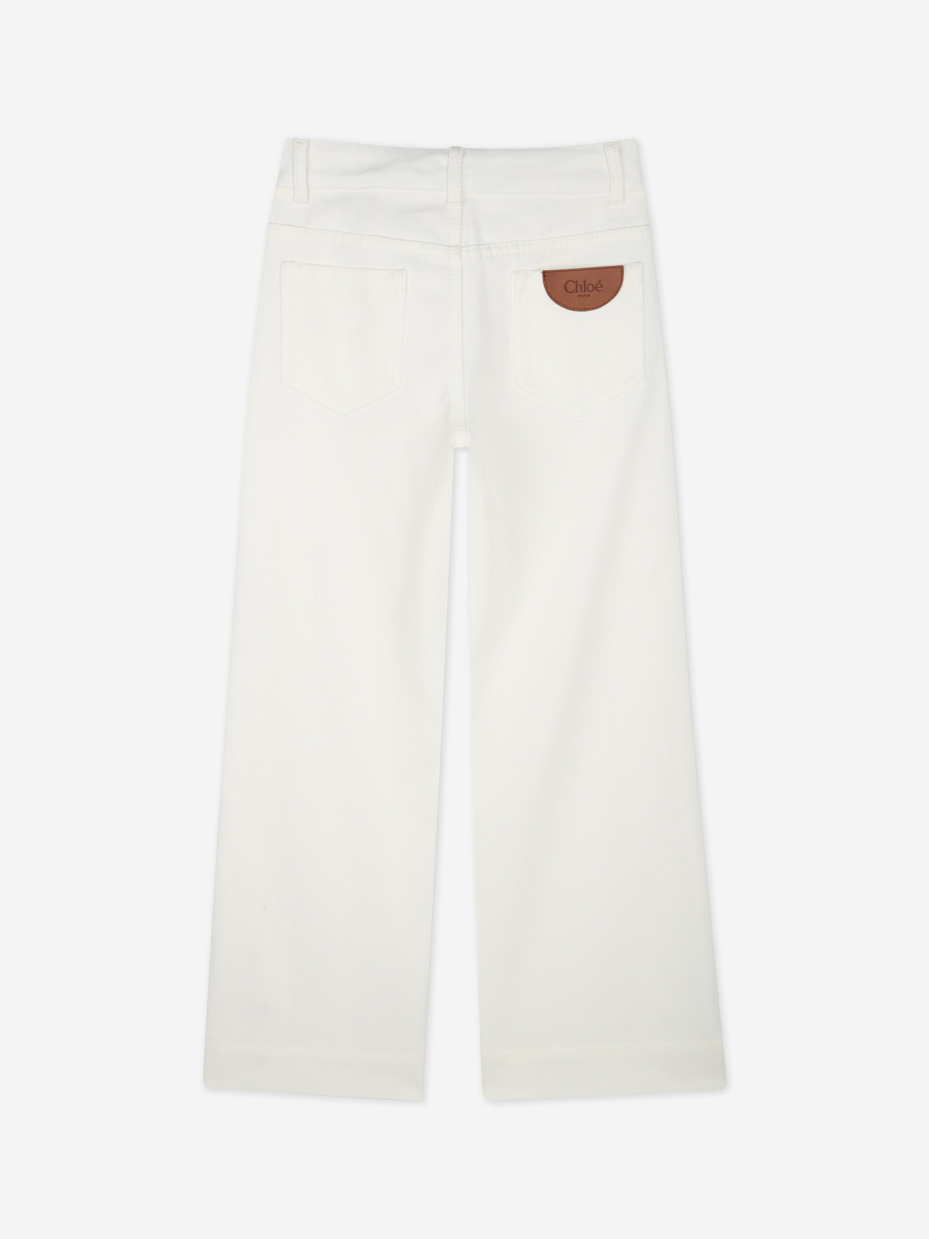 Chlo¨¦ Girls Denim Trousers in Ivory Buy Cheap Wholesale Pice