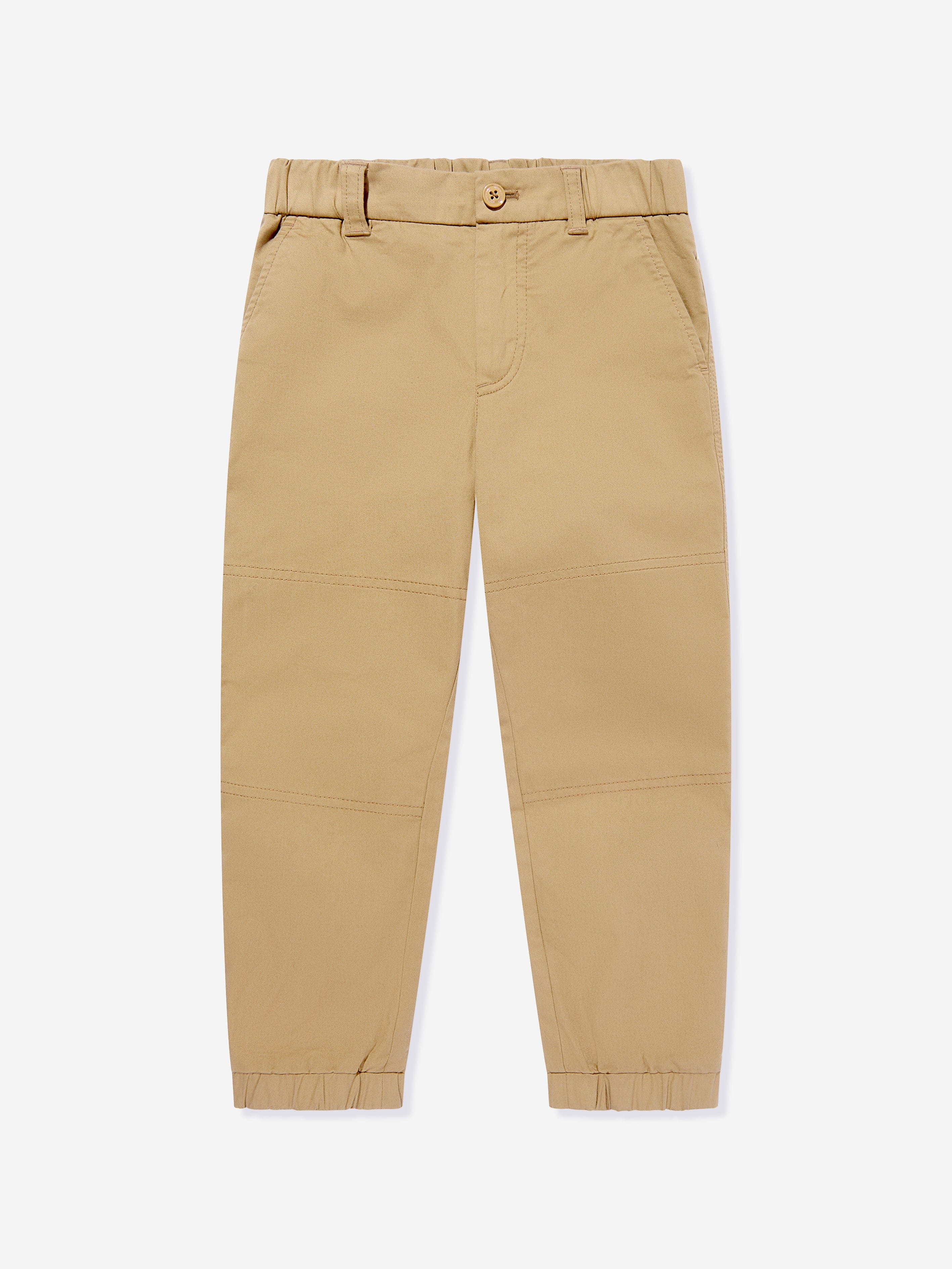 Moncler Enfant Boys Cotton Trousers in Beige Big Sale