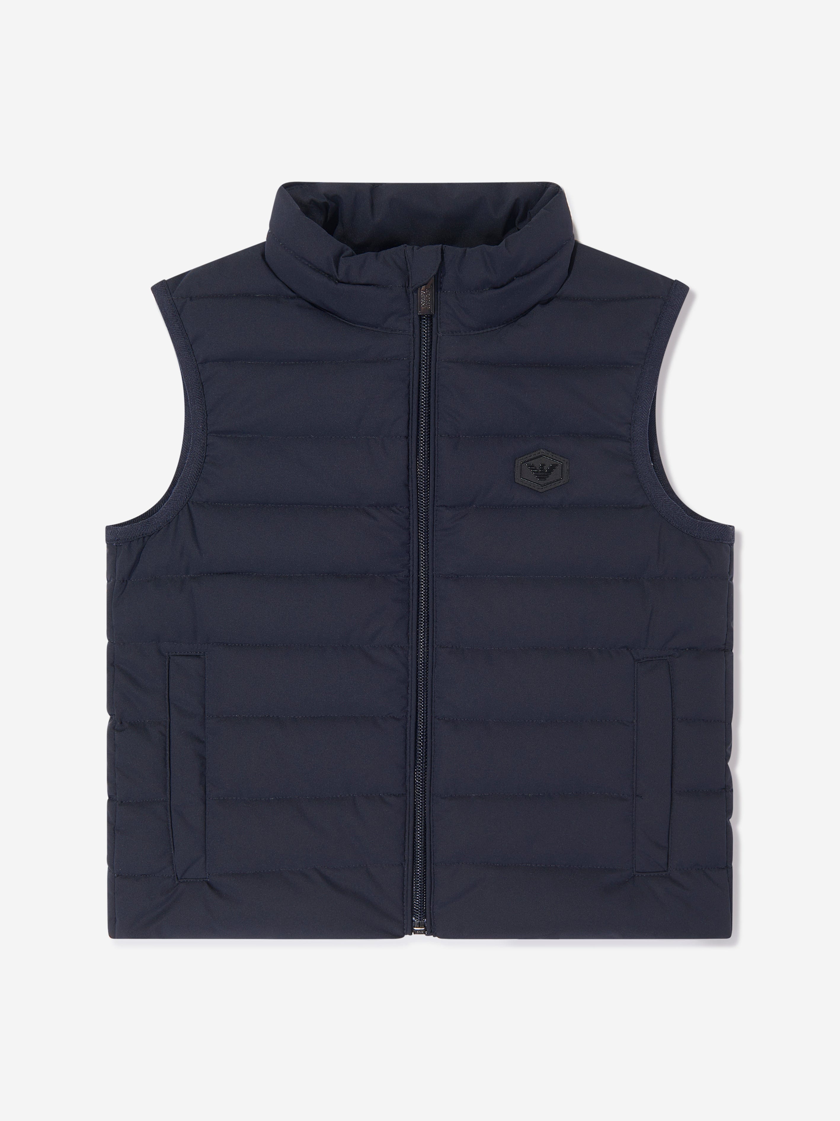 Emporio Armani Boys Down Padded Gilet in Navy View Cheap Pice