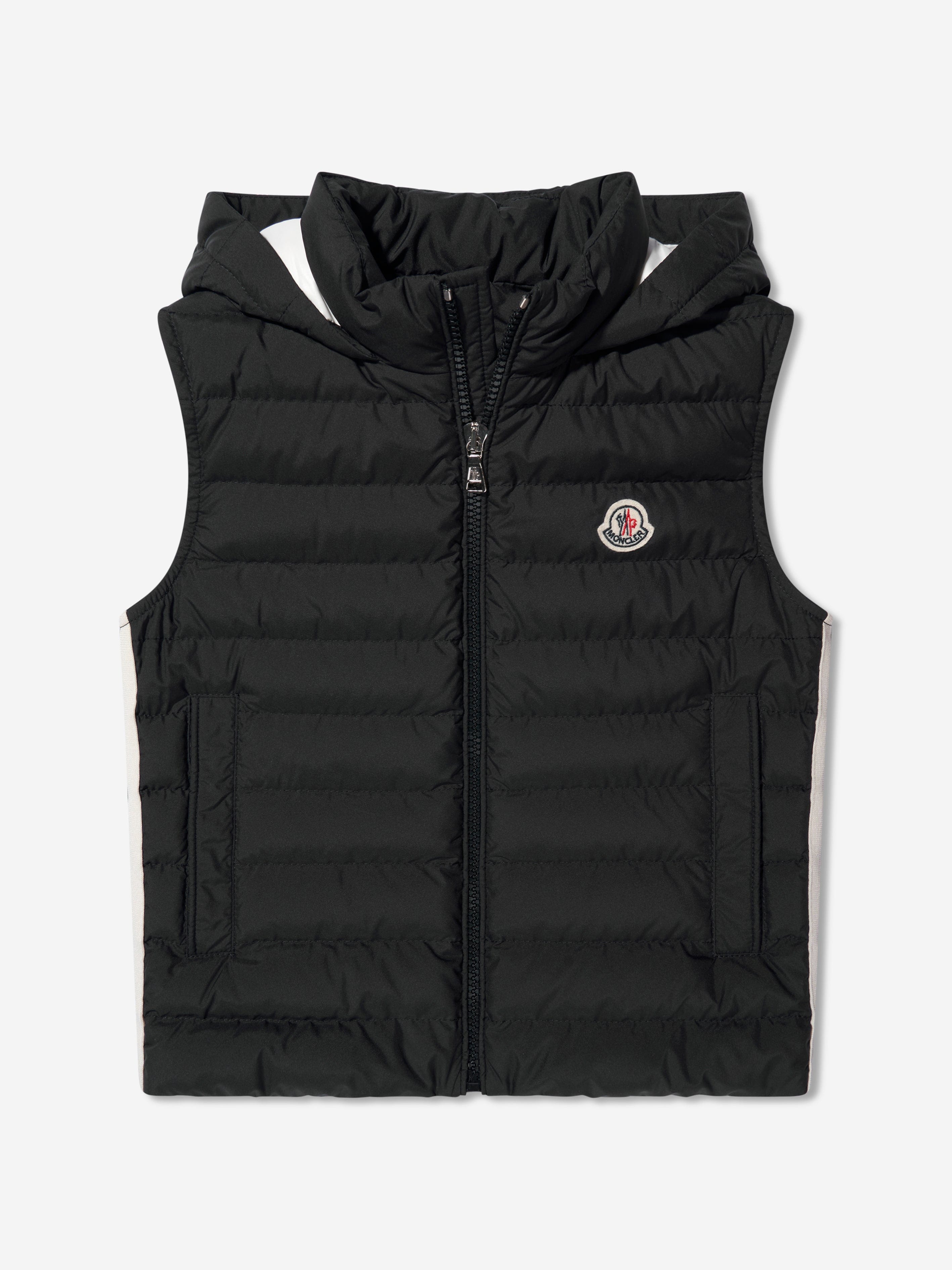 Moncler Enfant Boys Down Padded Kamaria Gilet in Black Outlet Cheap Pices