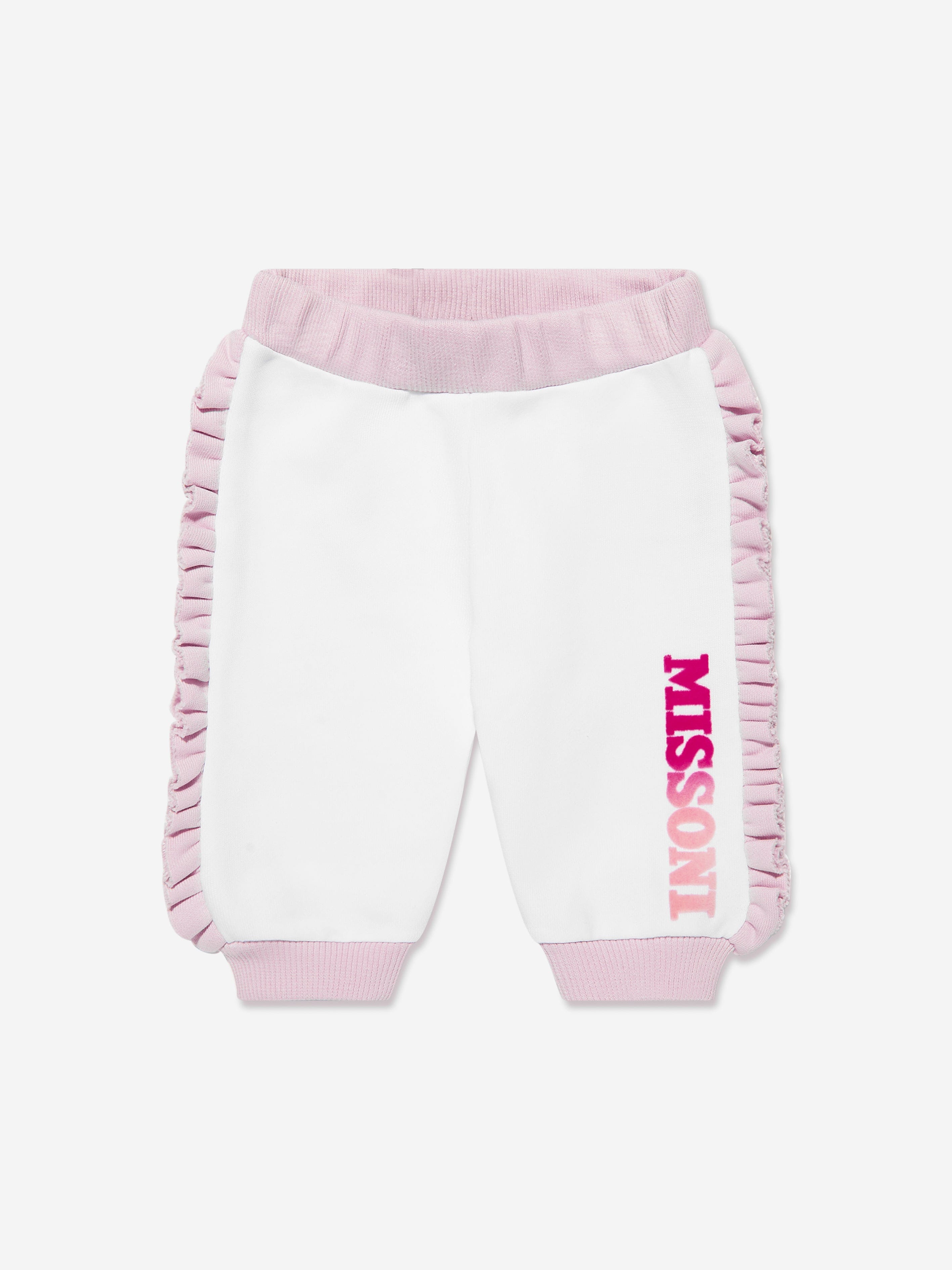 Missoni Baby Girls Logo Joggers in White Sale Official