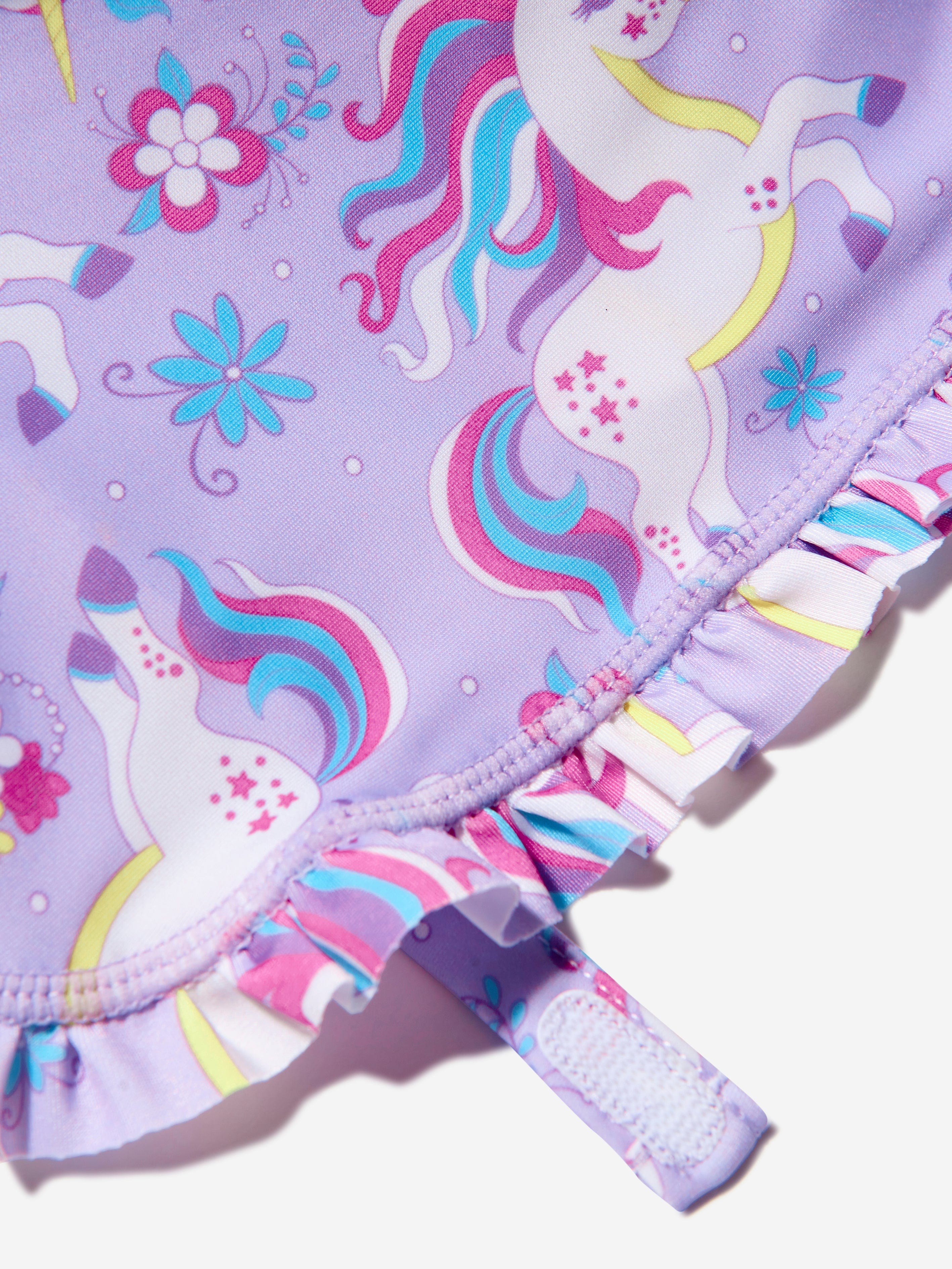 Soli Swim Baby Girls Unicorn Sun Protective Hat (UPF50+) in Purple Buy Cheap Limited Edition