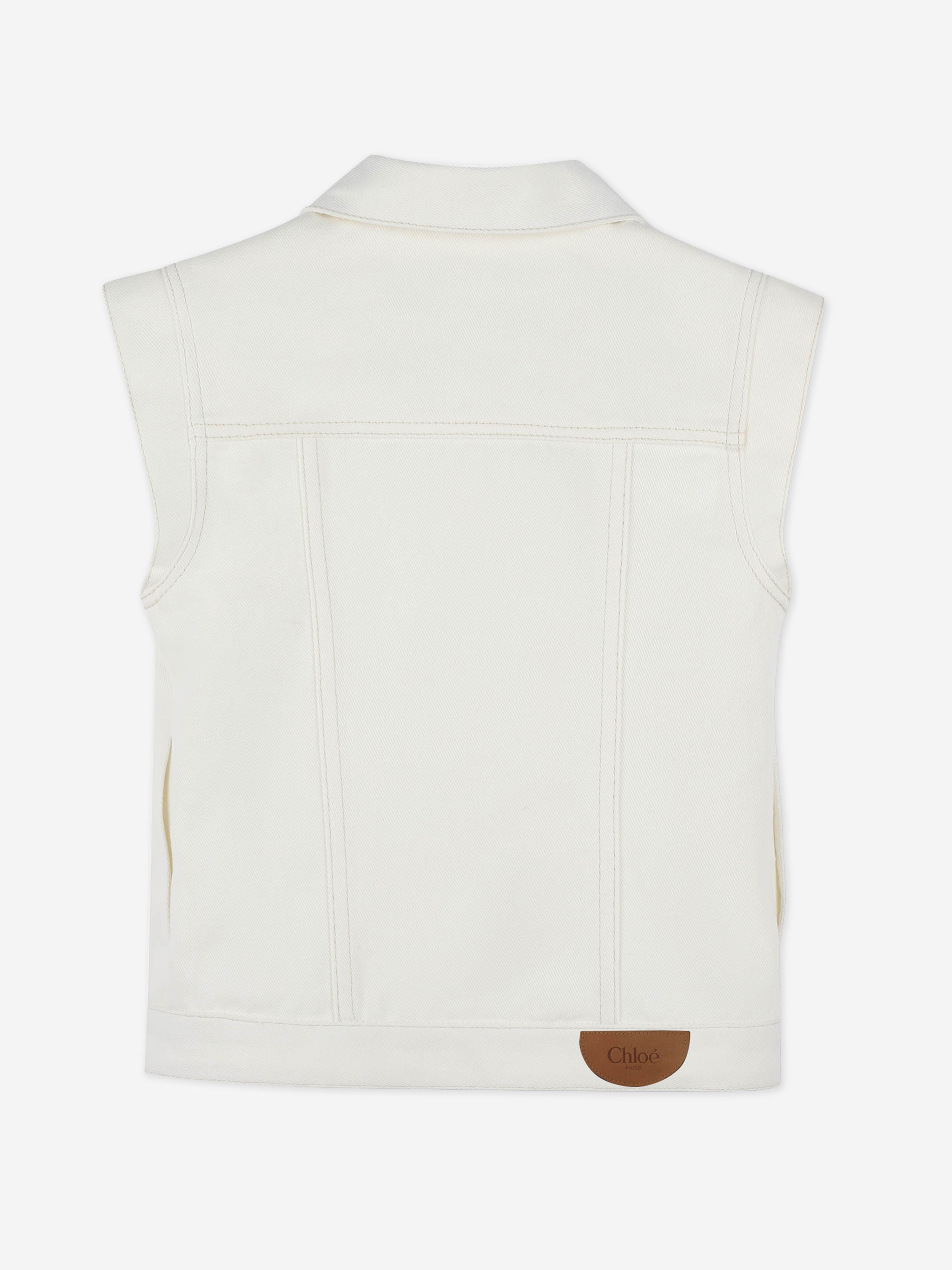 Chlo¨¦ Girls Scalloped Gilet in Ivory Cheap Pice Wholesale