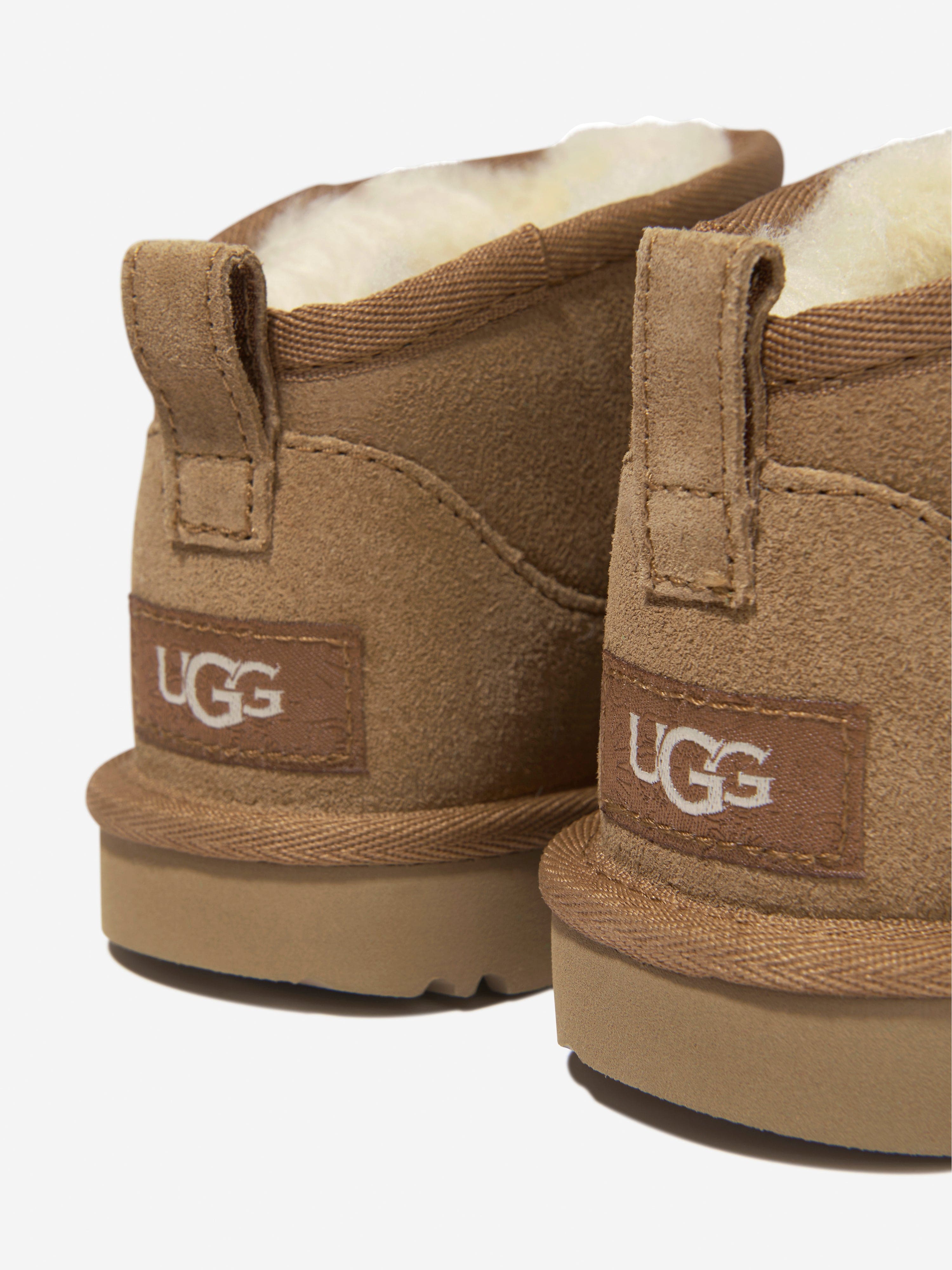 UGG Kids Classic Ultra Mini Boots in Brown Finishline For Sale