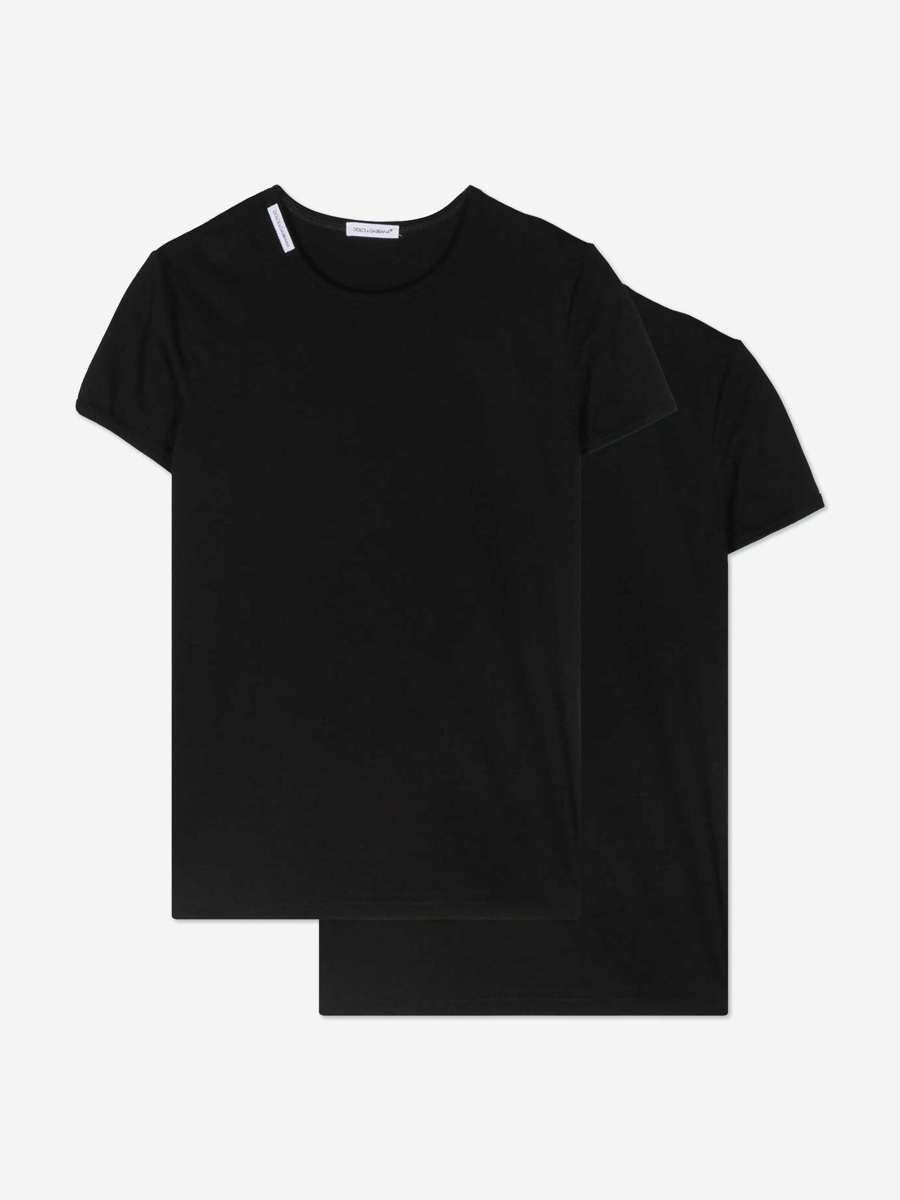 Dolce & Gabbana Boys 2 Pack T-Shirt Set in Black Cheap Sale Best Pices
