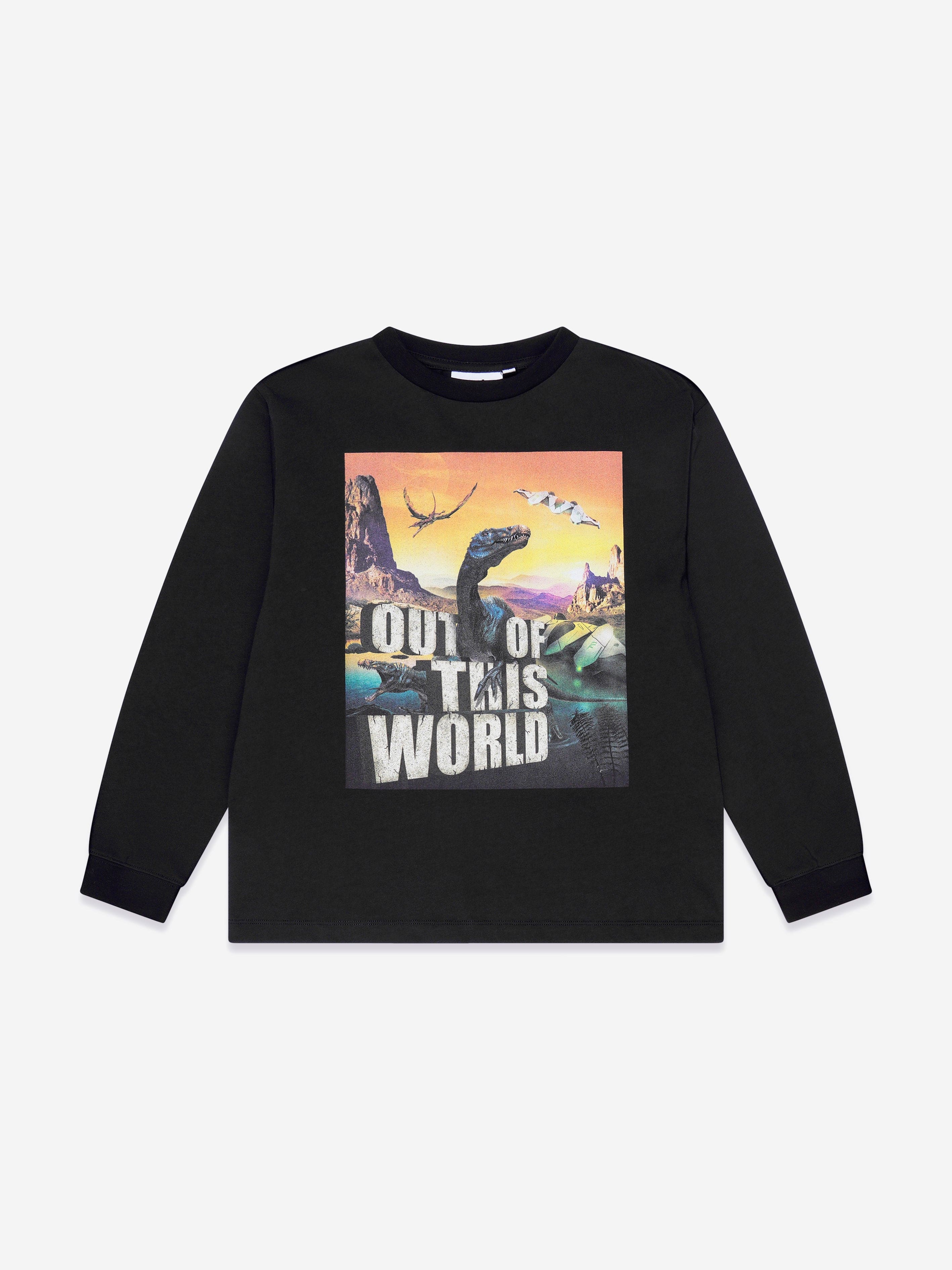 Molo Boys Strange World Long Sleeve T-Shirt in Black Buy Cheap Wiki