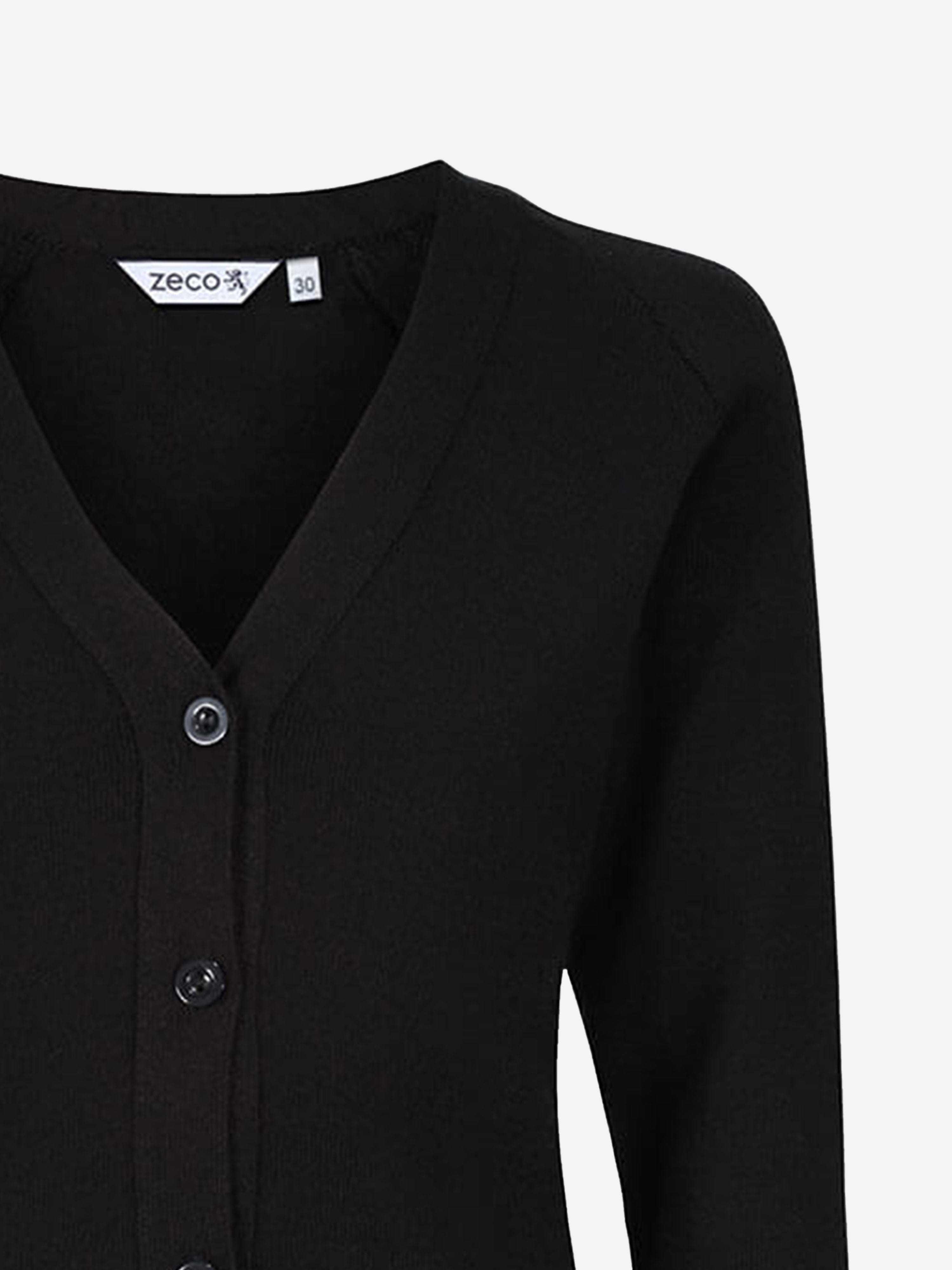 Zeco Kids School Cotton Mix Knitted Cardigan in Black Latest