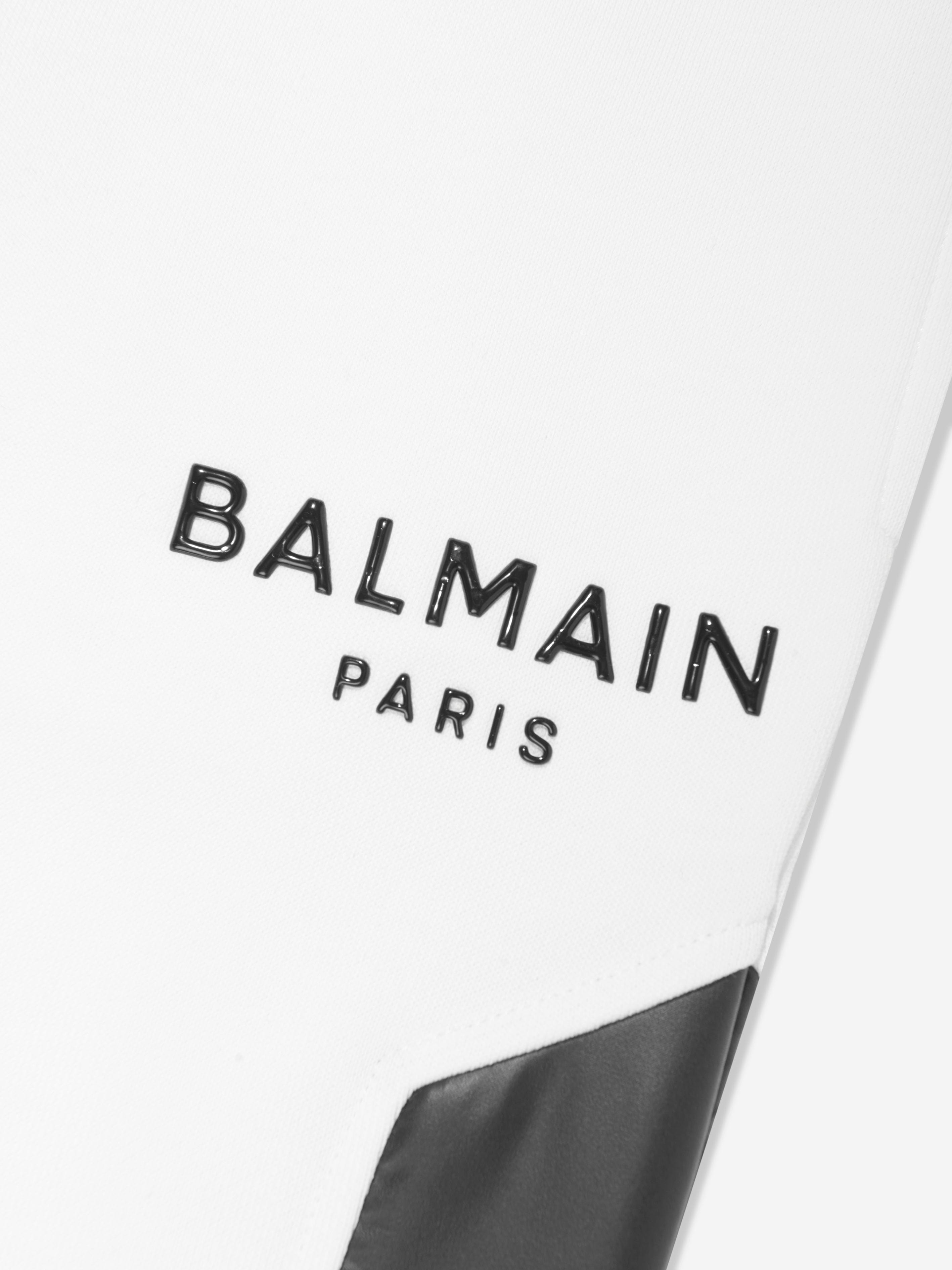 Balmain Boys Logo Joggers in White Shop Offer Cheap Online