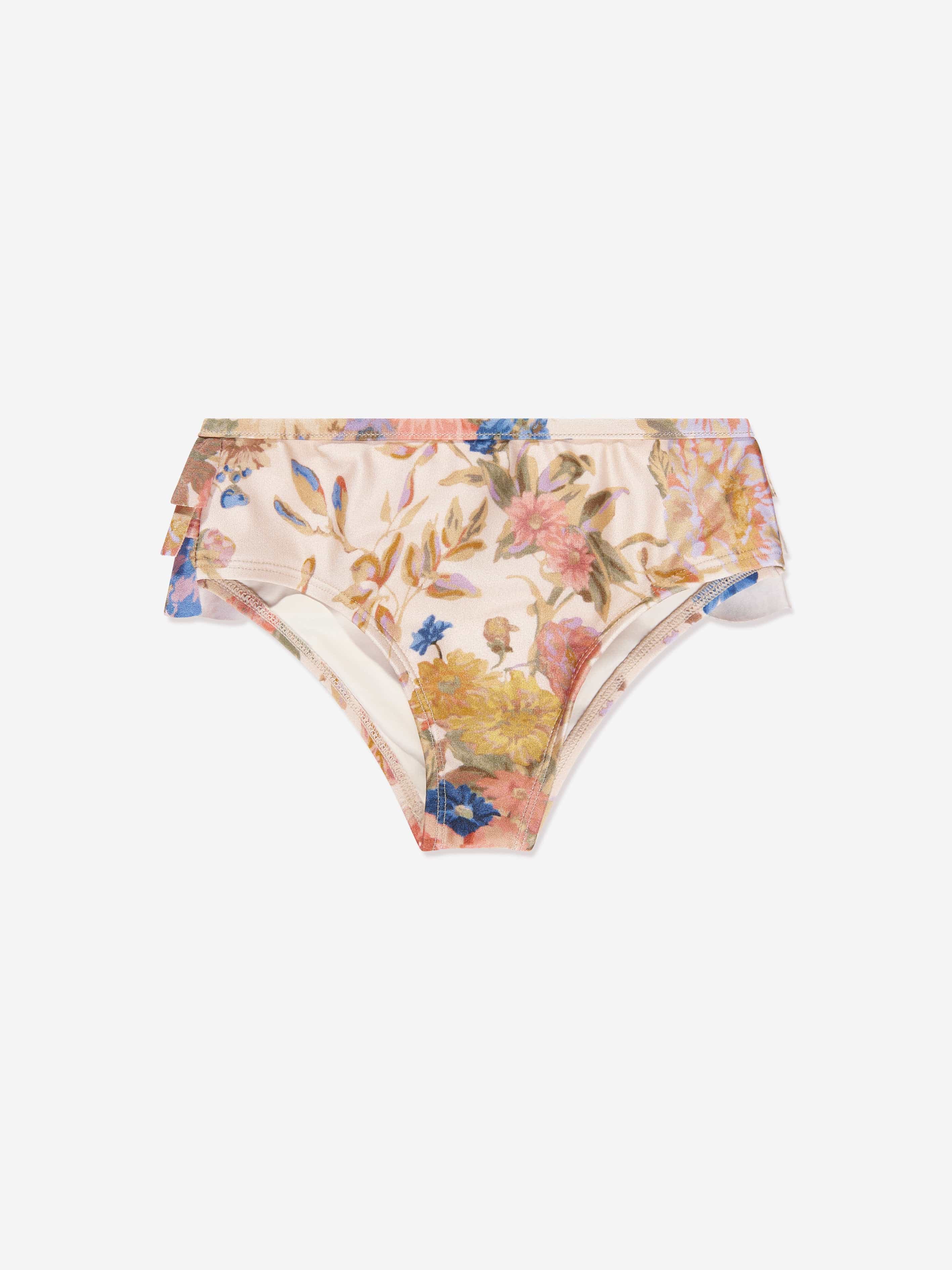 Zimmermann Girls August Frill Bikini Bottoms in Multicolour Outlet Largest Supplier