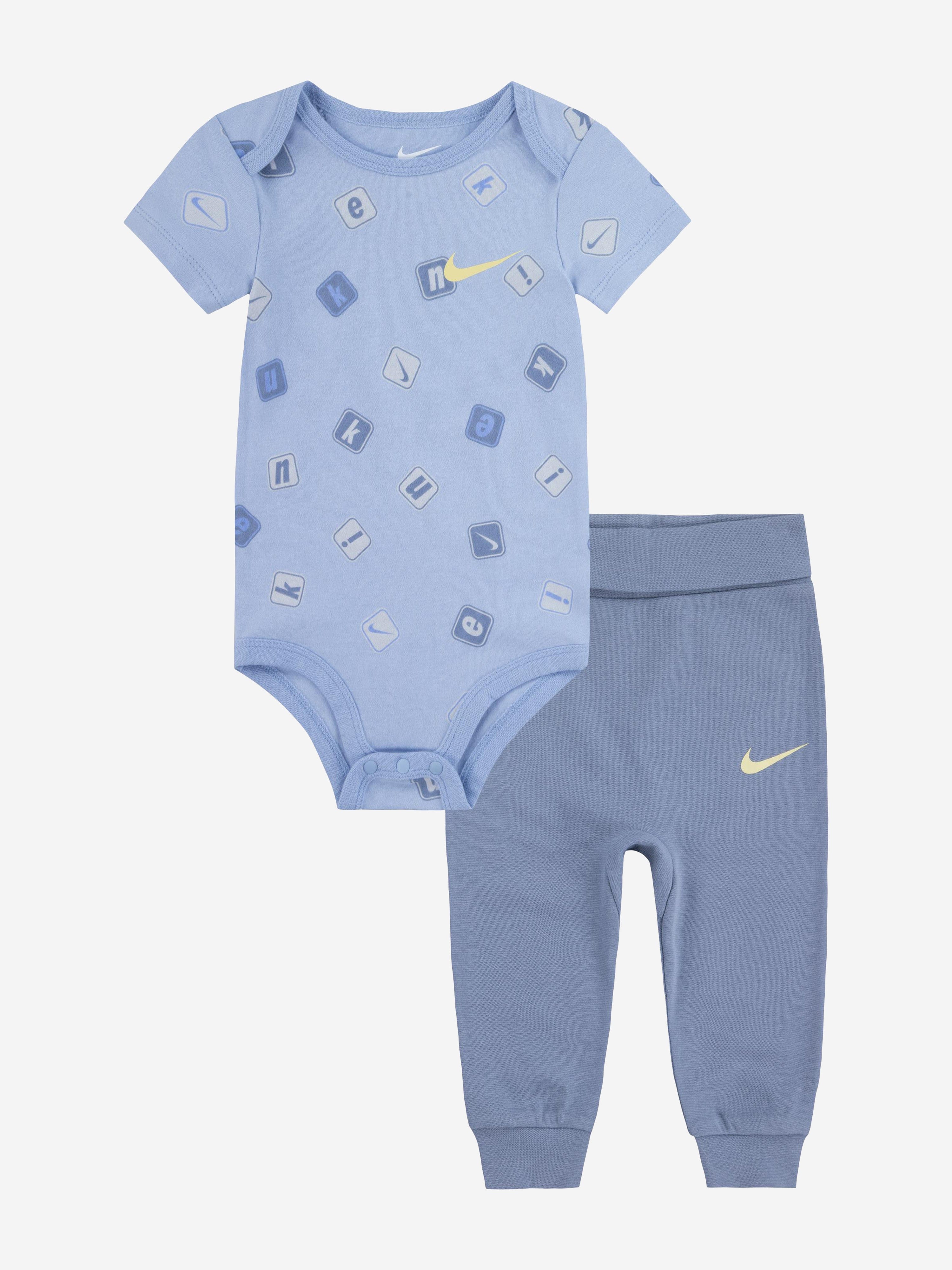 Nike Baby Boys AOP Bodysuit And Leggings Set in Blue Cheapest