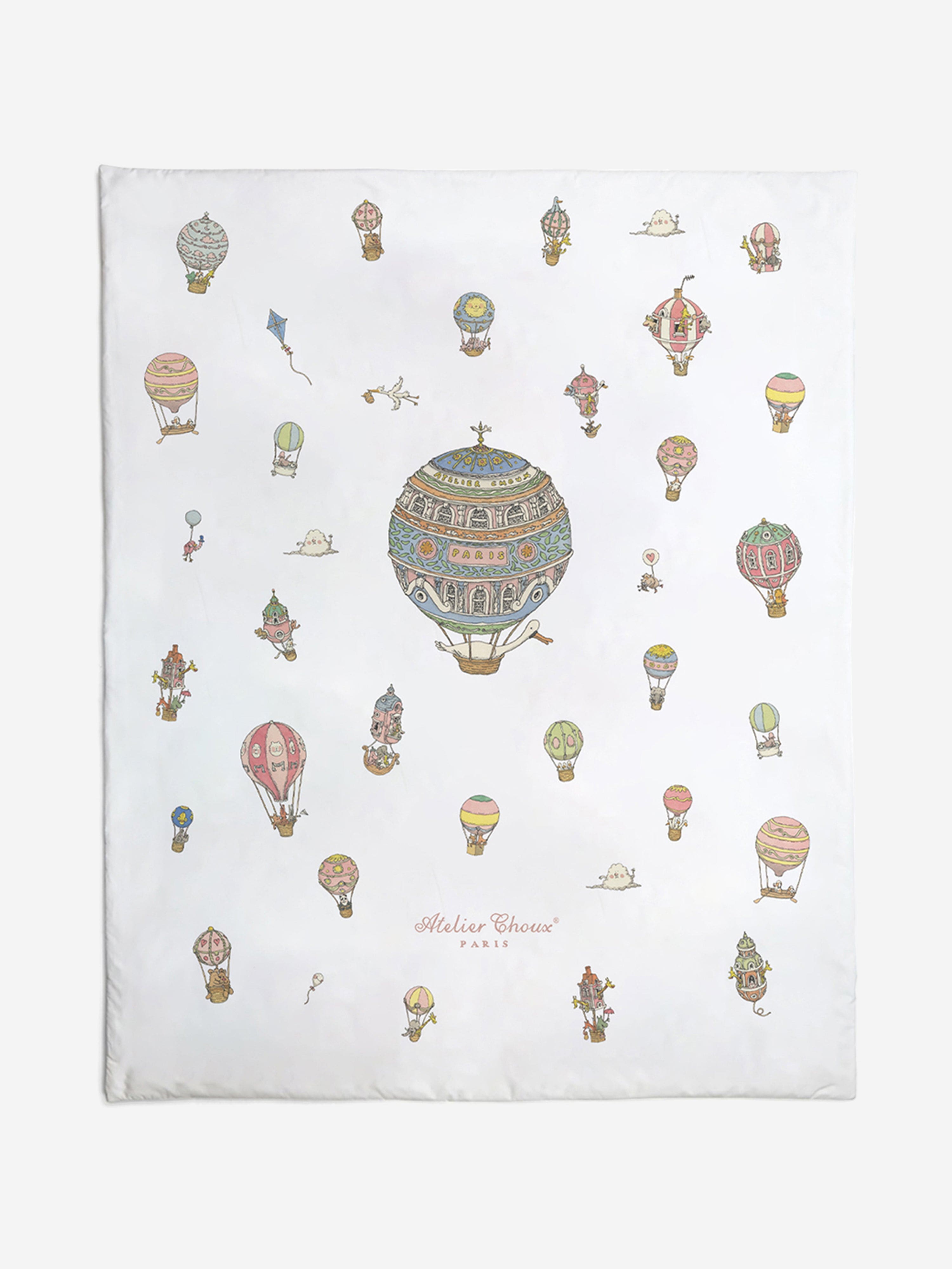 Atelier Choux Baby Reversible Hot Air Balloons / Carousel  Quilt in Blue (130cm) Cheap With Credit Card