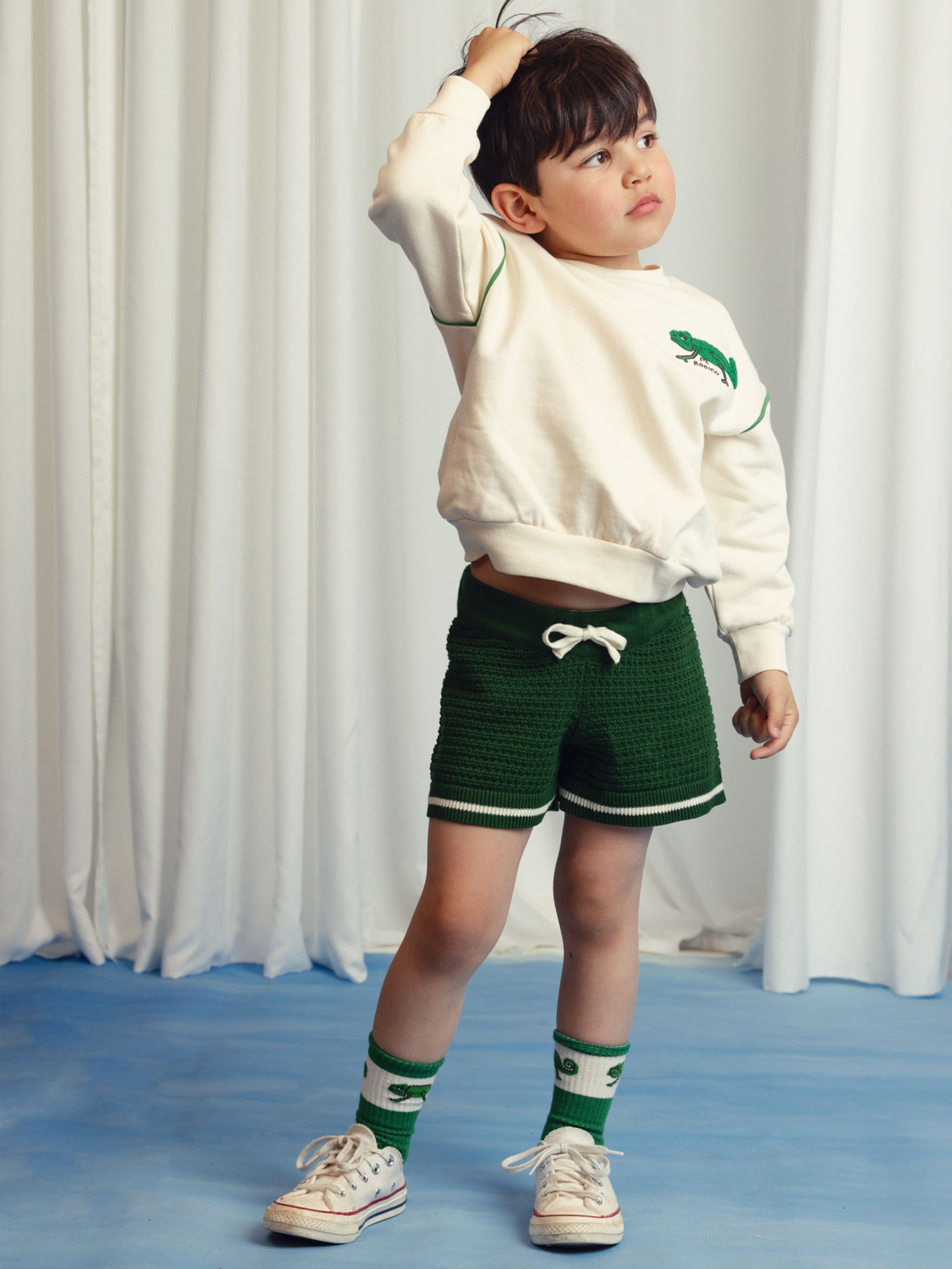 Boys Lizard Chenille Sweatshirt in Ivory Buy Cheap Countdown Package