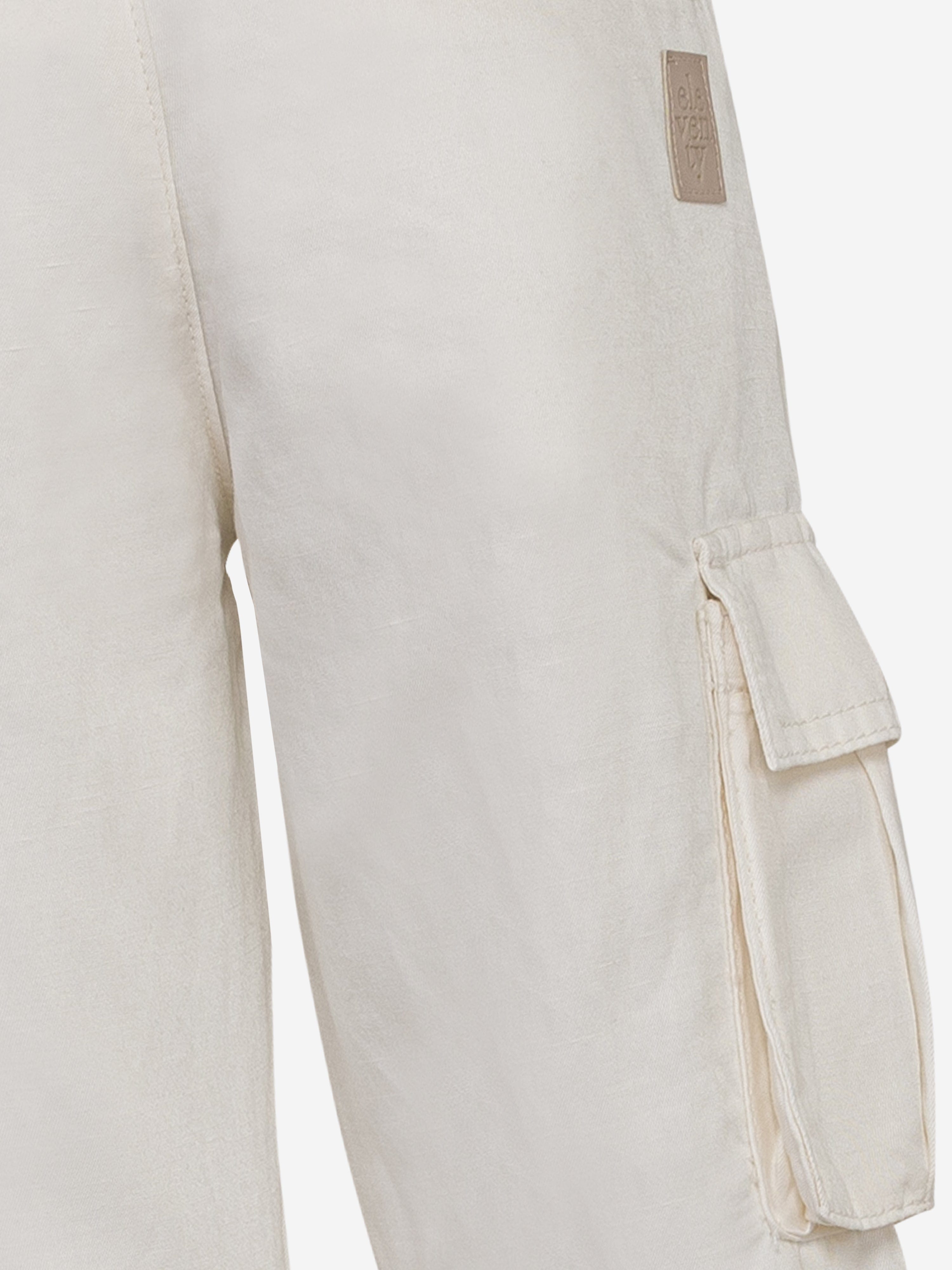 Eleventy Boys Cargo Trousers in Ivory Discount Classic