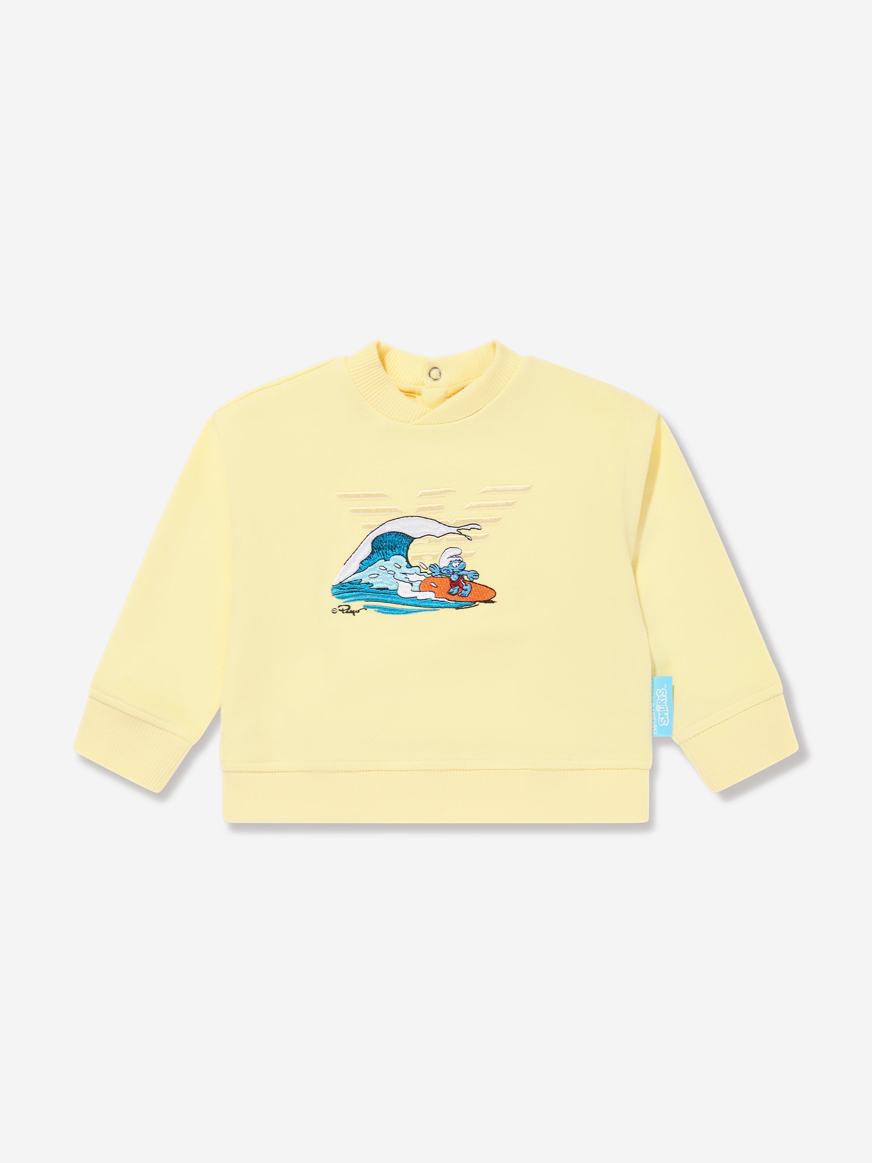 Emporio Armani Baby Boys Smurf Sweatshirt in Yellow Outlet Low Pice Fee Shipping