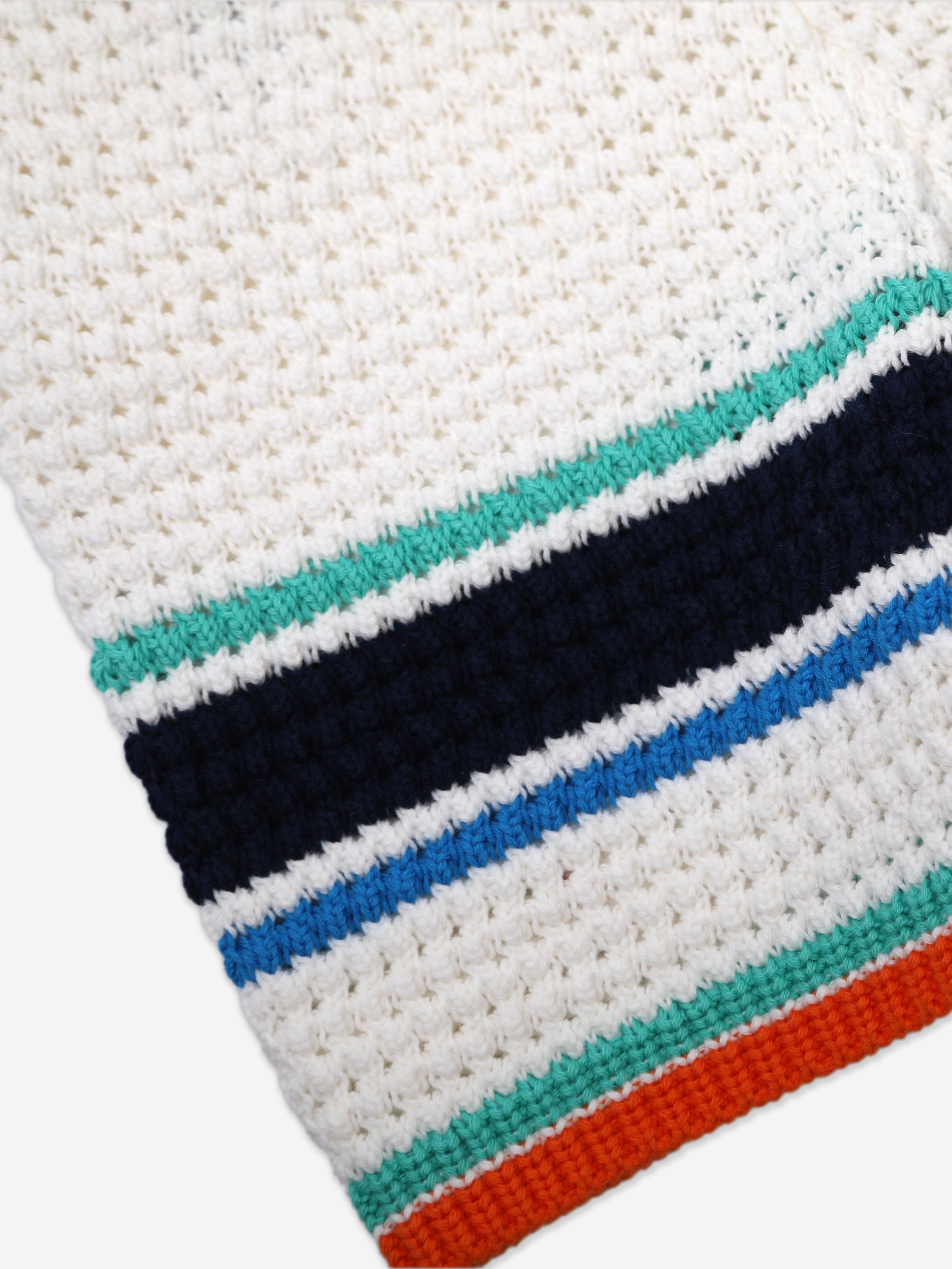 Casablanca Kids Crochet Effect Tennis Shorts in White Free Shipping High Quality