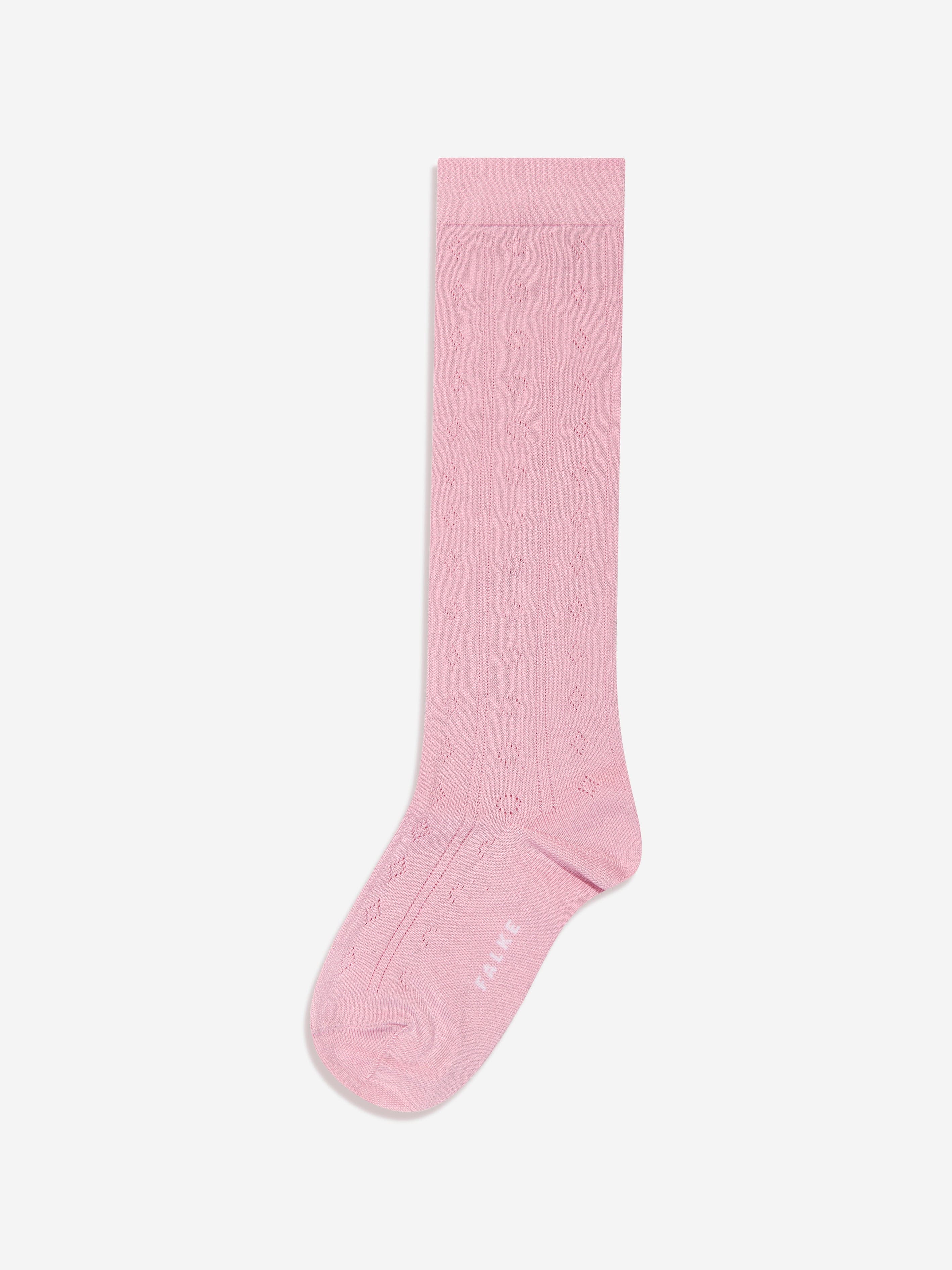 Falke Girls Ajour Knee-High Socks in Pink Discount Explore