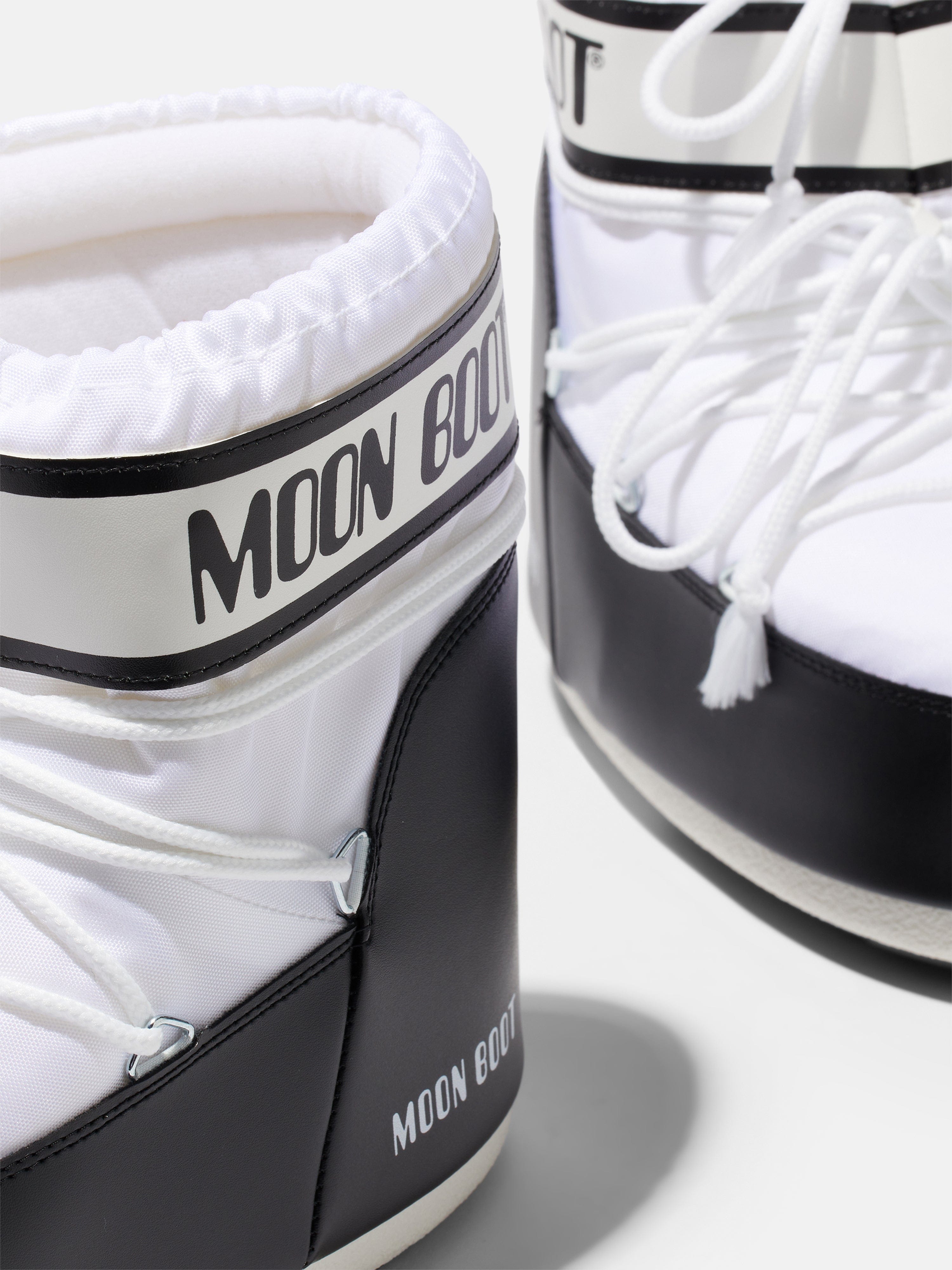 Moon Boot Kids Icon Low Boots in White Geniue Stockist For Sale