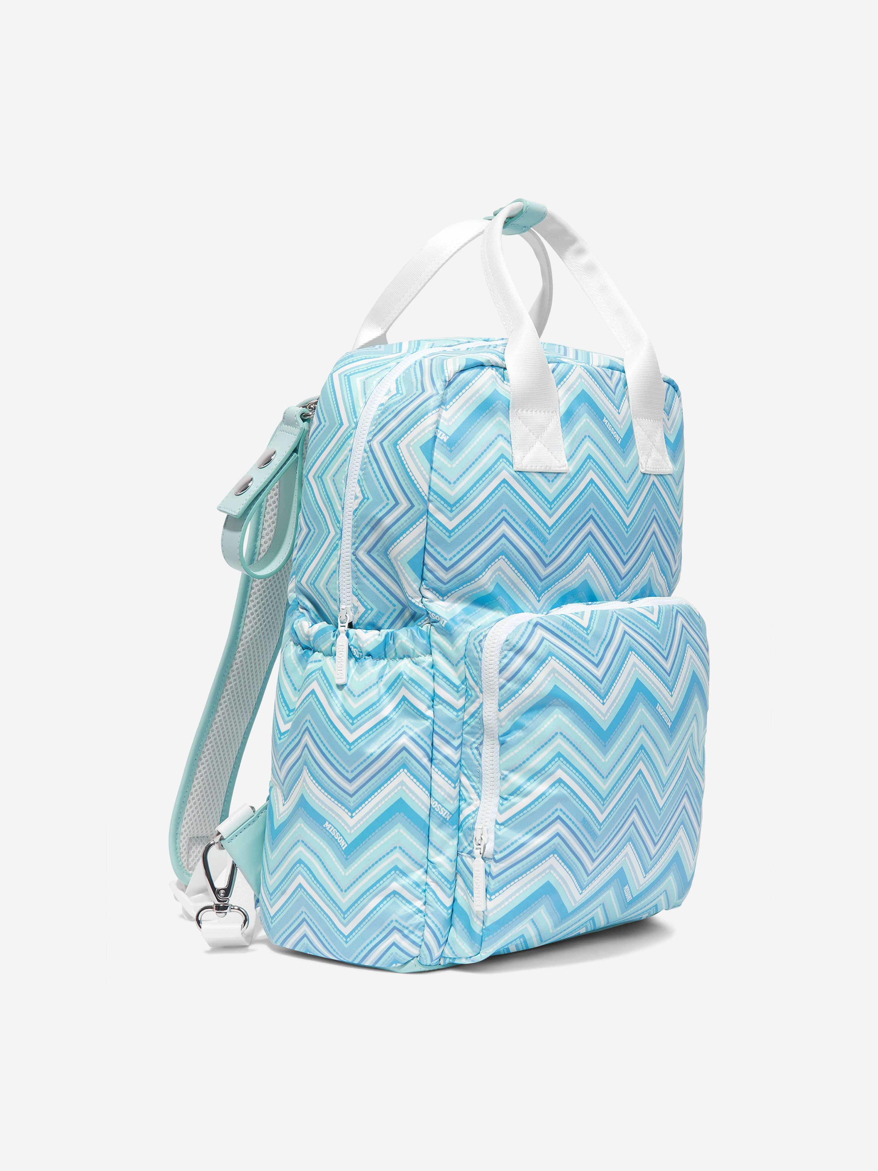 Missoni Baby Boys Zigzag Backpack Changing Bag in Blue (40cm) Cheap Sale Brand New Unisex