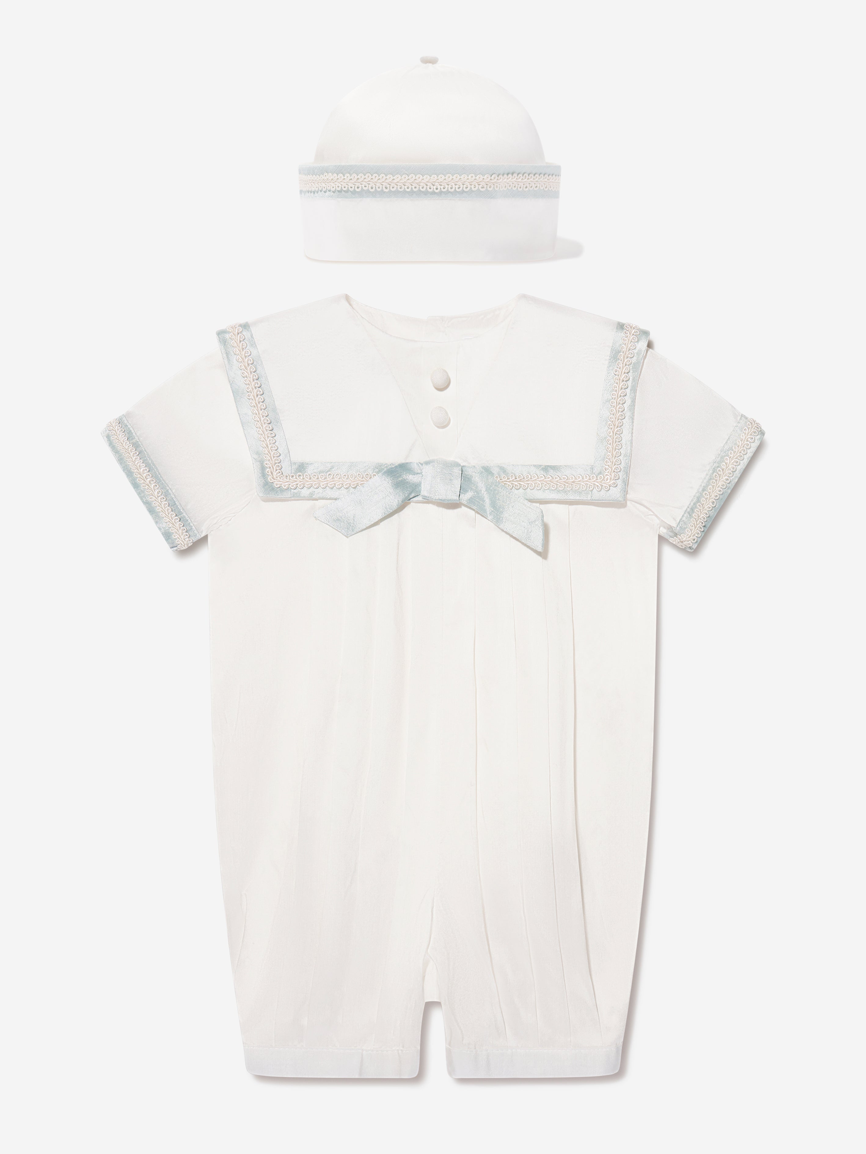 Sarah Louise Baby Boys Romper And Hat in Ivory Discount Purchase