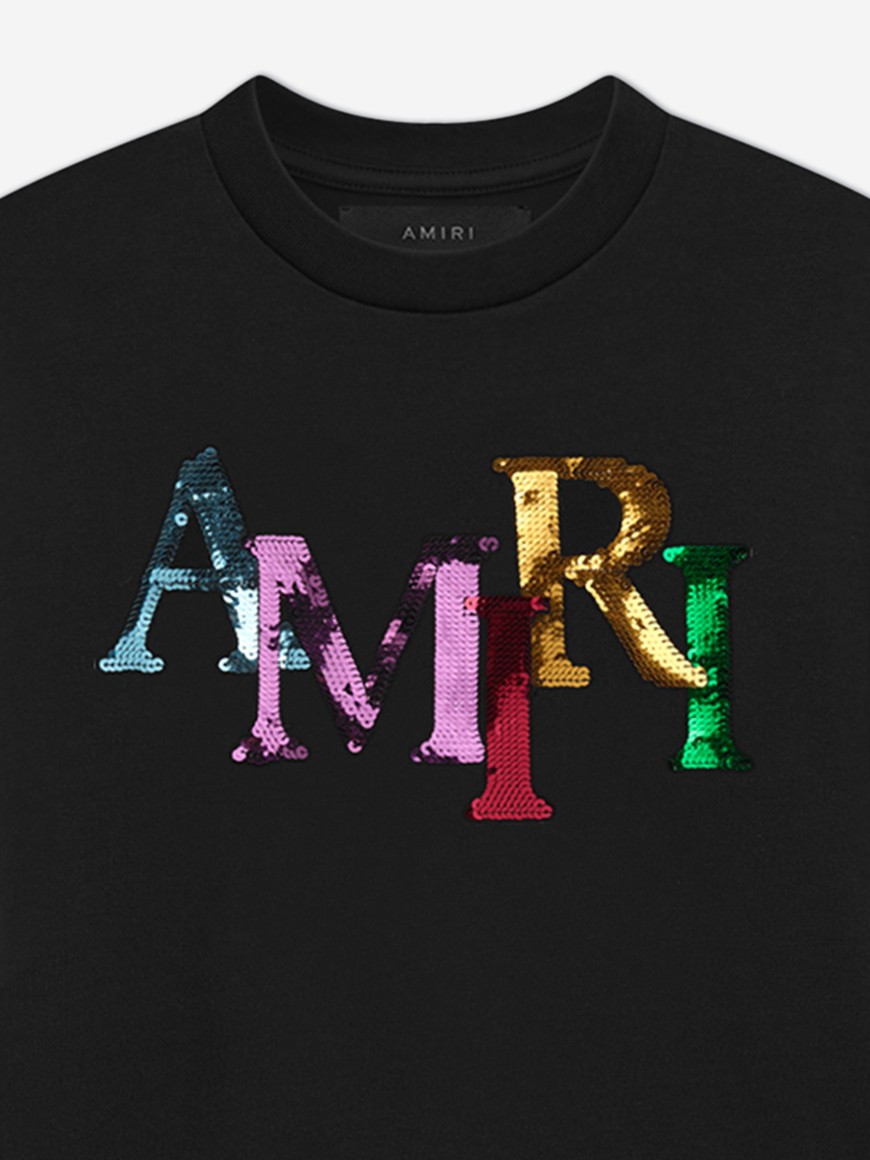 Kids Staggered Sequin T-Shirt in Black Cheap Visit