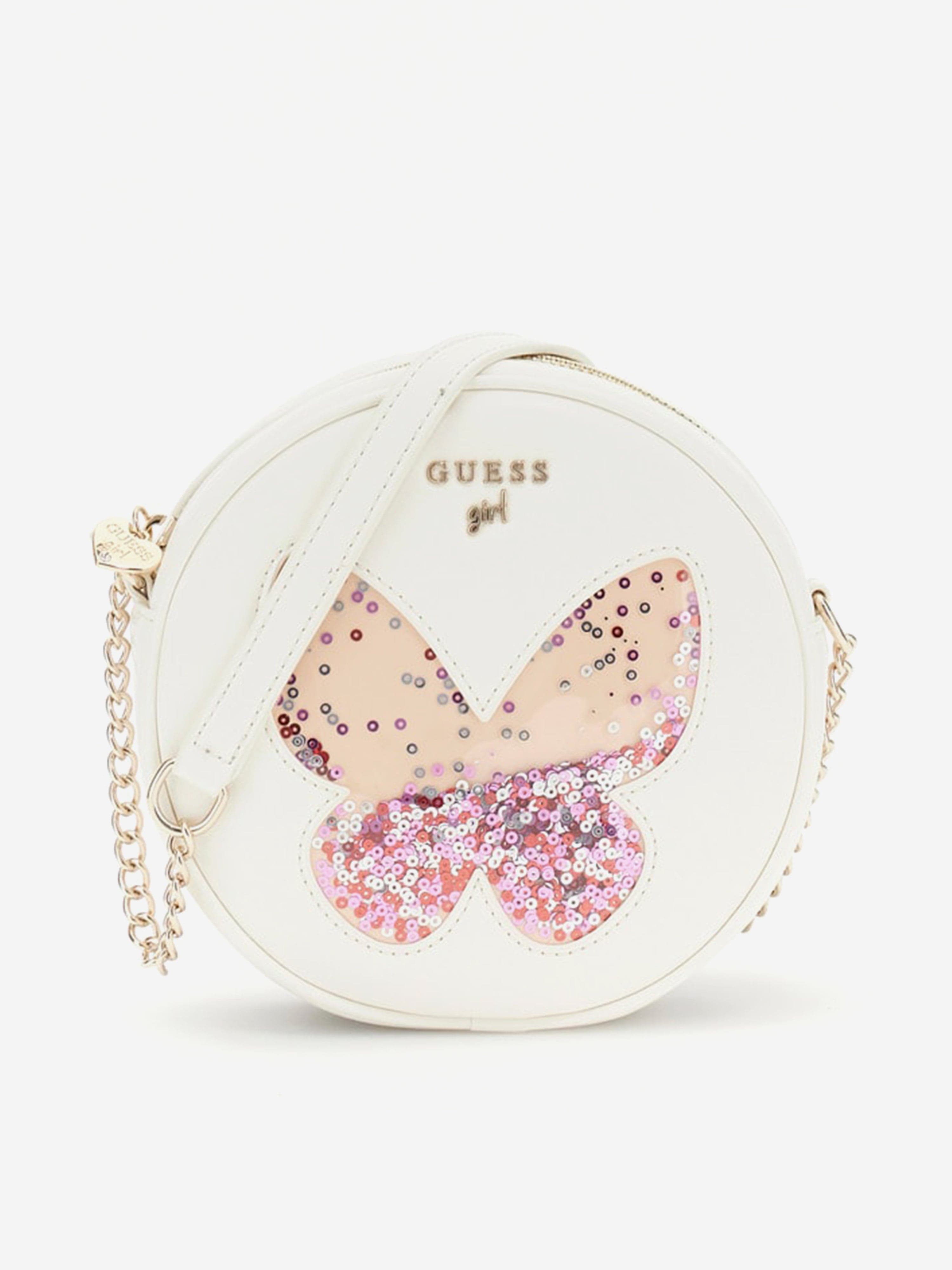 Girls Butterfly Circle Bag in Ivory Fast Delivery For Sale