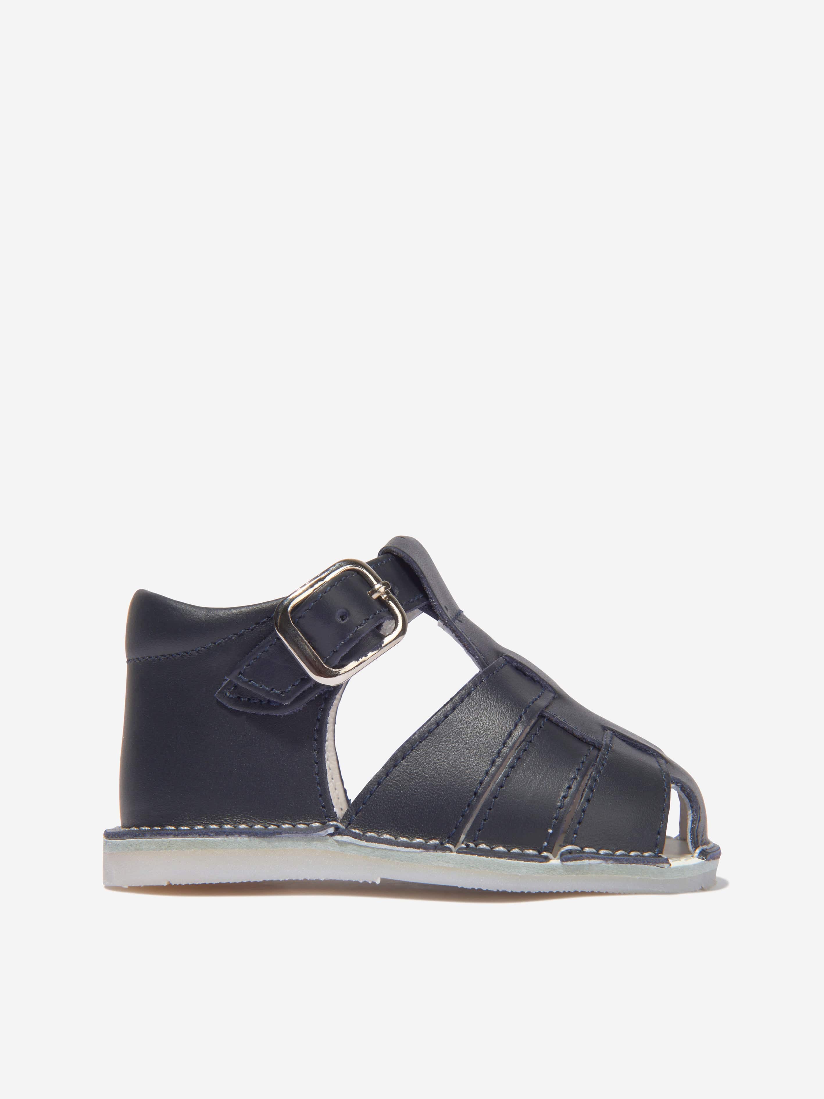 Andanines Baby Boys Leather Sandals in Navy Cheap Sale New