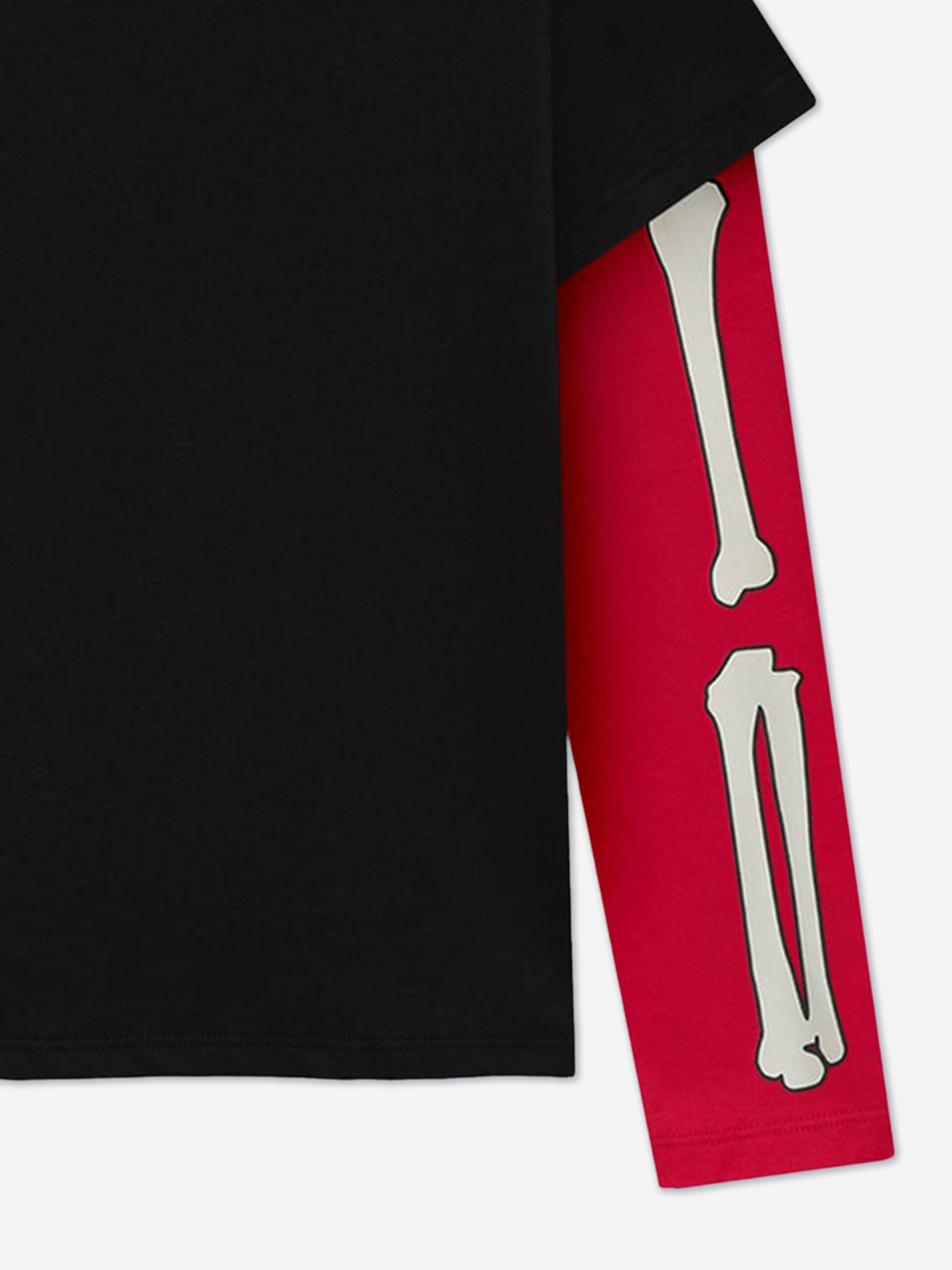 Kids Bones Long Sleeve T-Shirt in Black 2025 Unisex For Sale