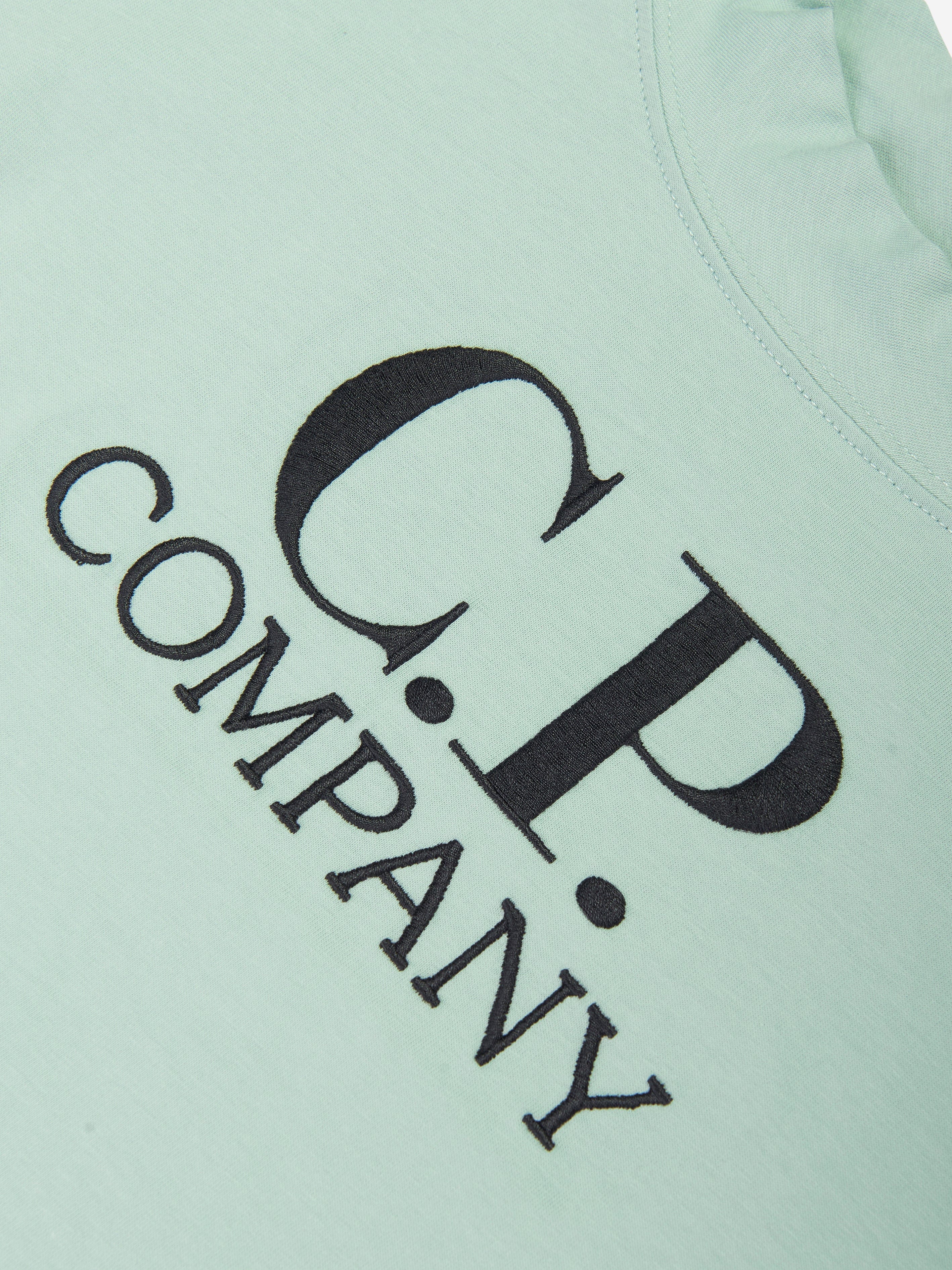 C.P. Company Boys Logo T-Shirt in Green Shipping Discount Authentic