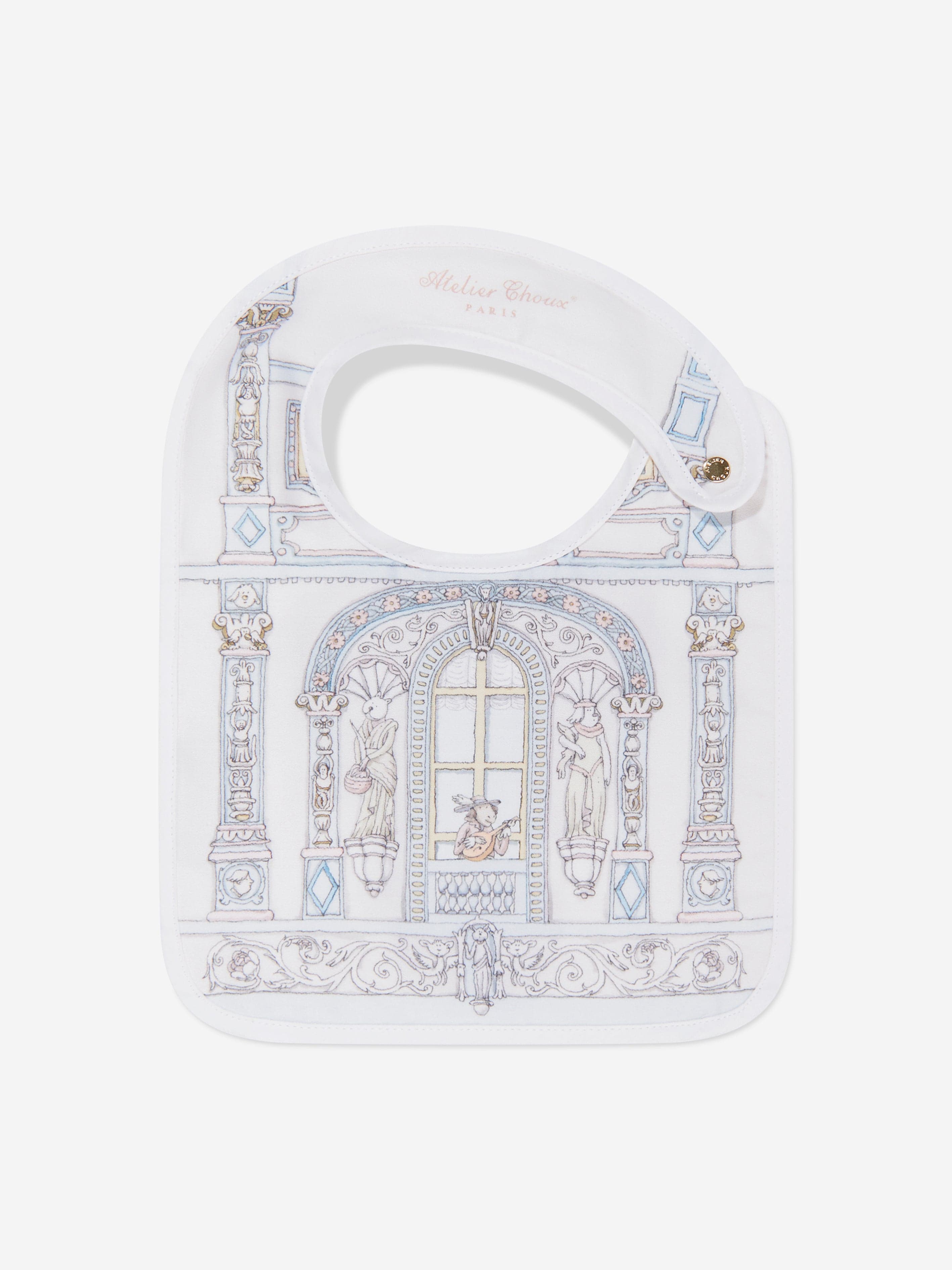Atelier Choux Baby Chteau Choux Carr¨¦ and Satin Bibs Set in Multicolour Cheap Sale Finishline