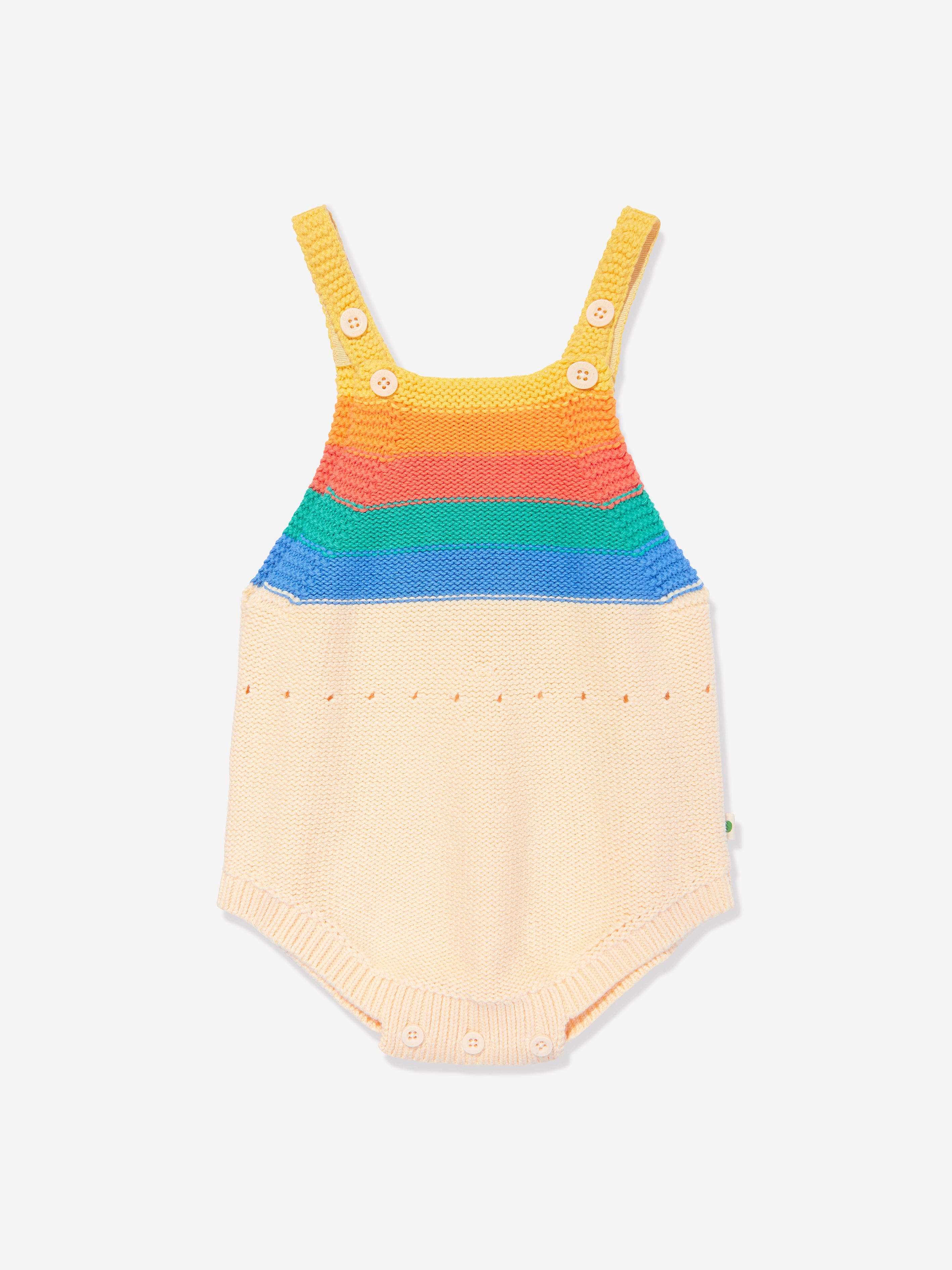 The Bonnie Mob Baby Rainbow Stripe Bubble Romper in Multicolour Free Shipping Finishline