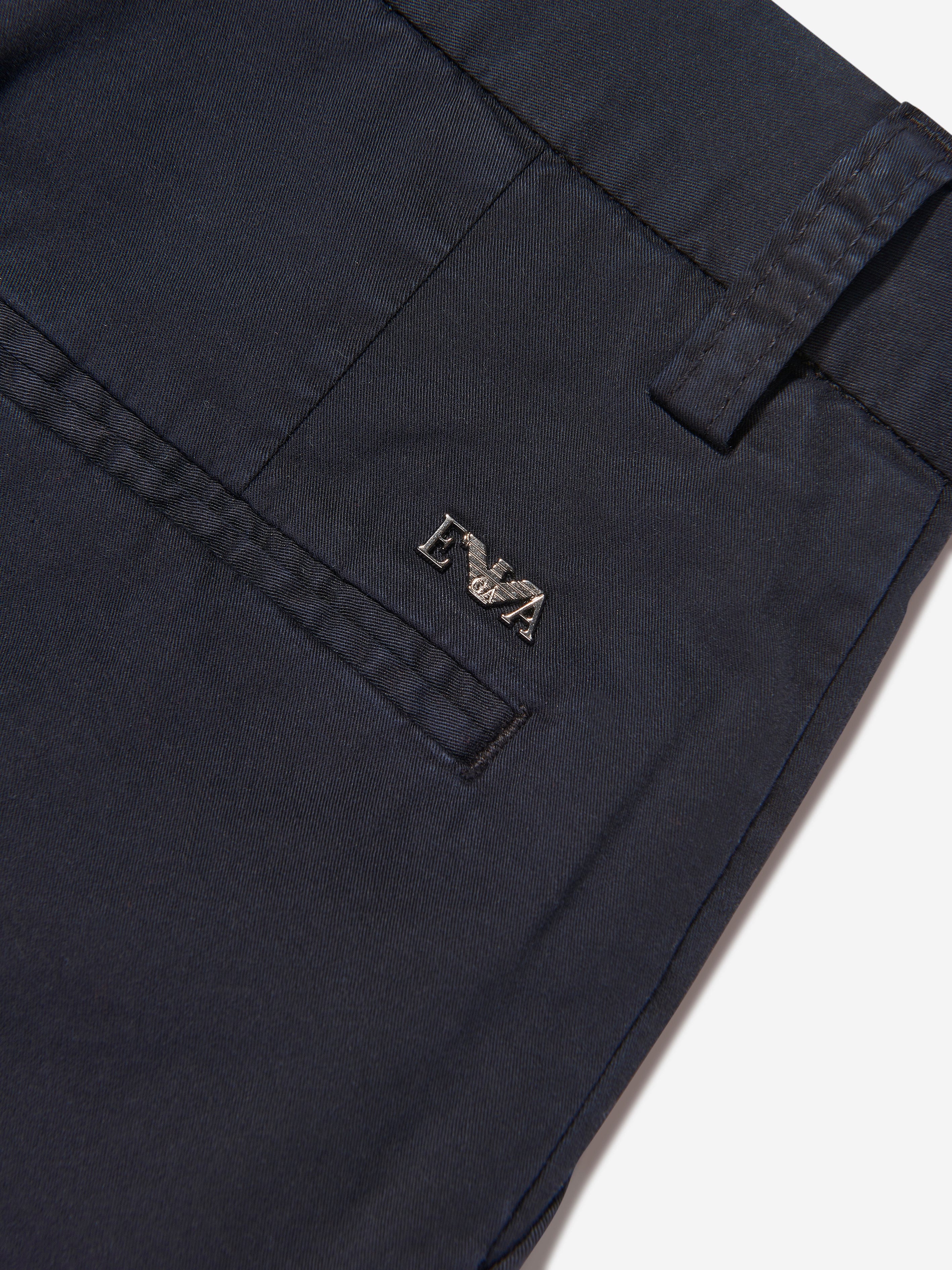 Emporio Armani Boys Branded Trousers in Navy Discount