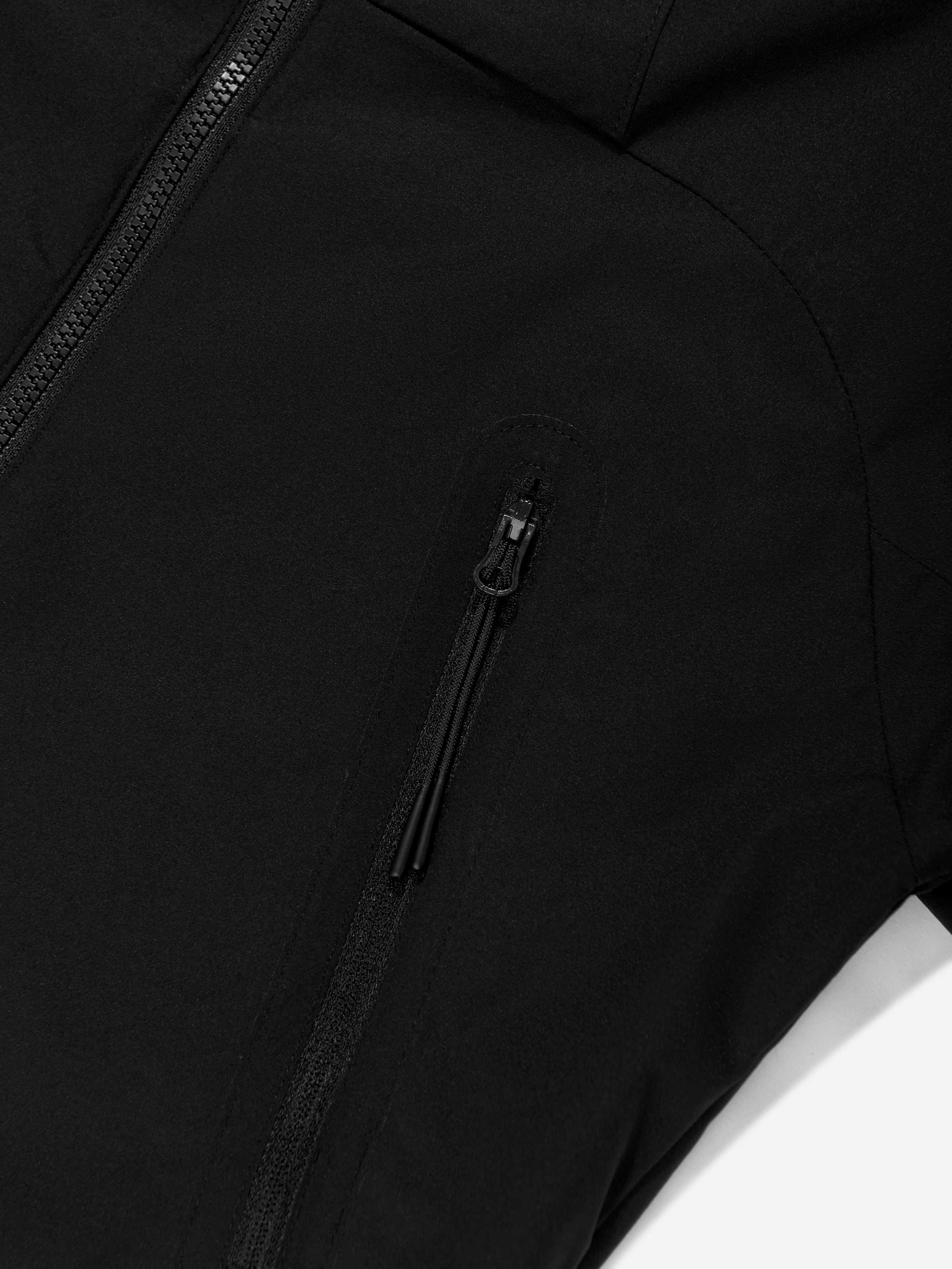 Boys Hooded Zip Up Jacket in Black Buy Cheap 2025