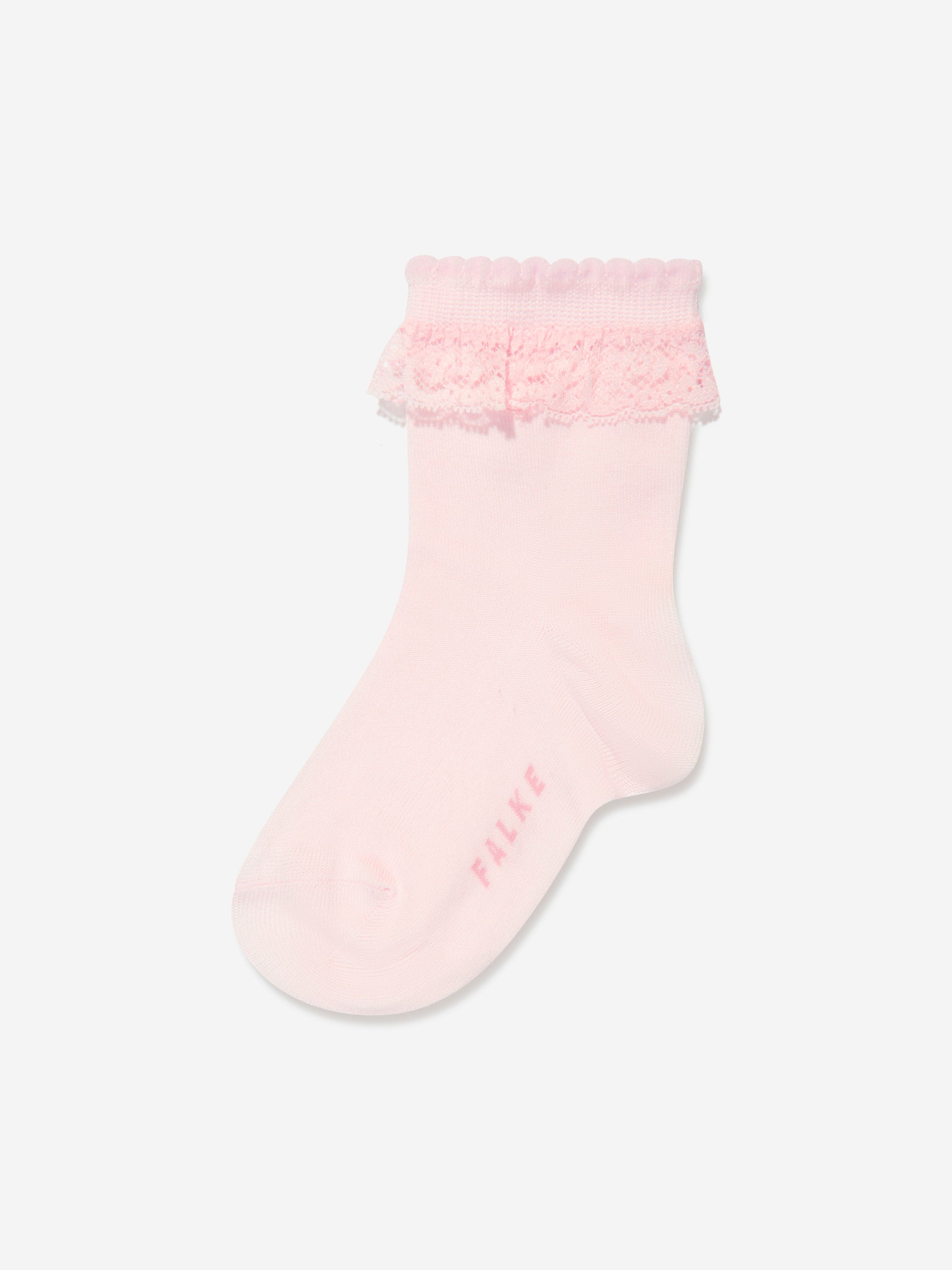 Falke Girls Romantic Lace Socks in Pink Clearance From China
