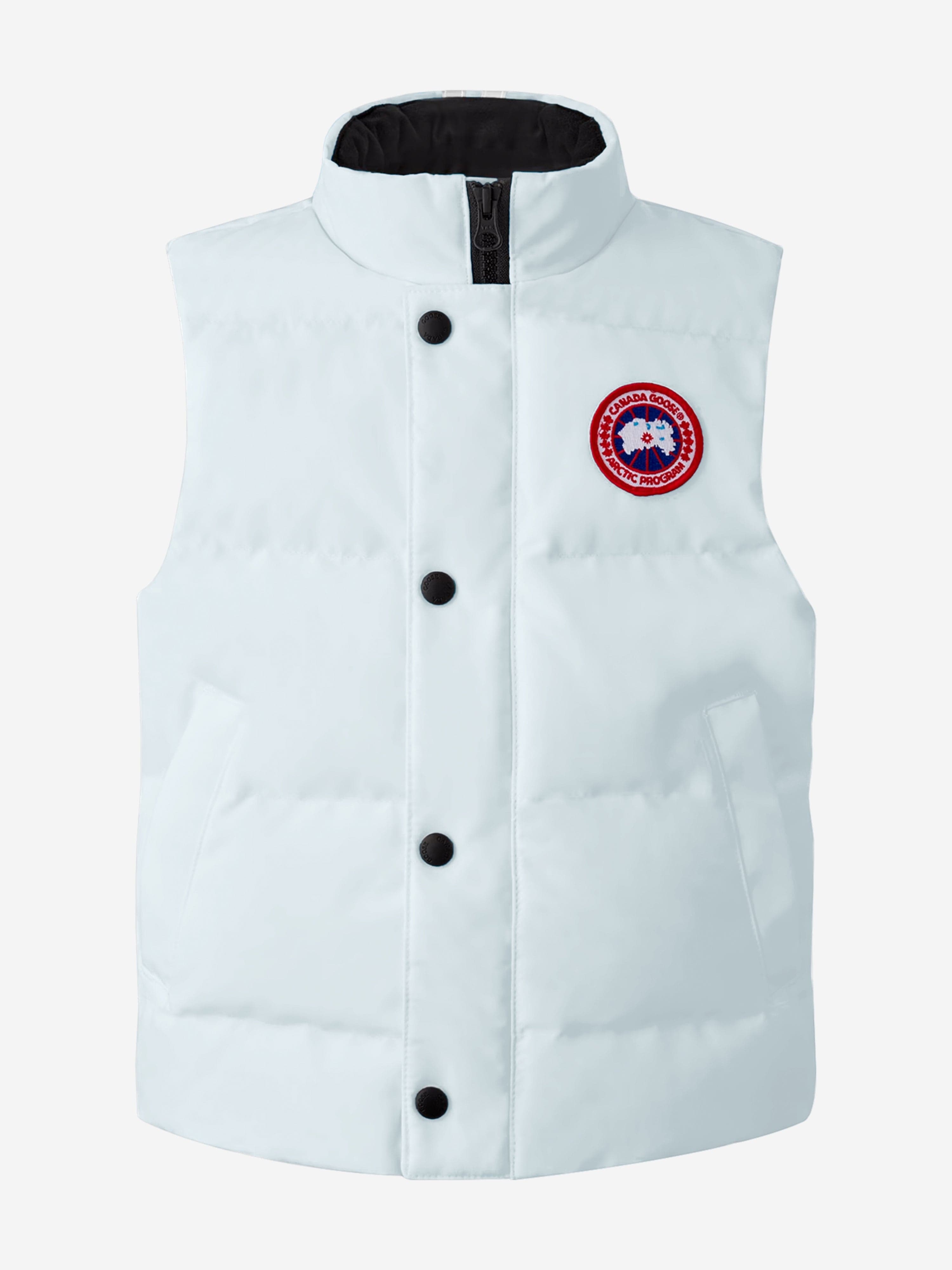 Canada Goose Kids Down Padded Vanier Gilet in Grey Cost Cheap Pice
