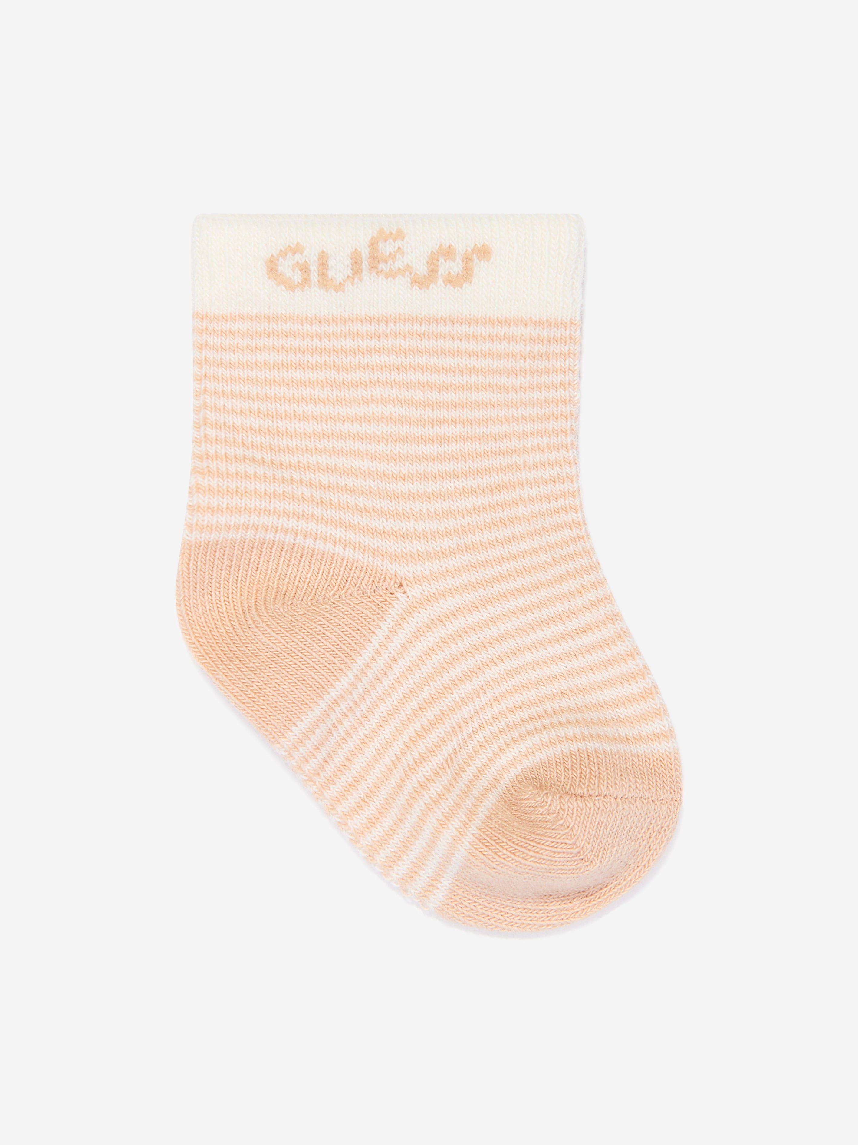 Guess Baby 3 Pairs Of Socks Set in Beige Cheap Sale Now
