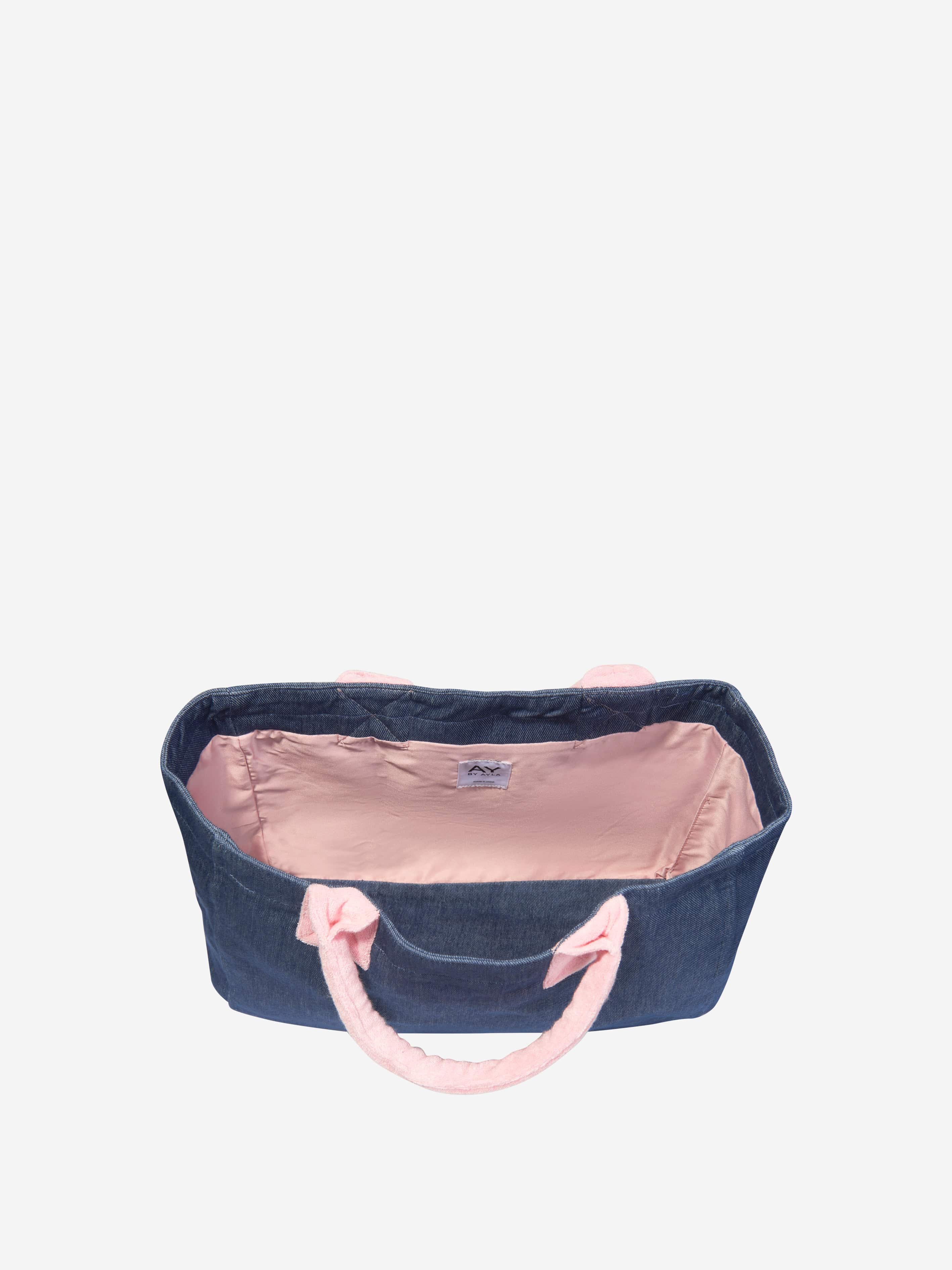 AY by AYLA Girls Denim Look Tote Bag in Blue Free Shipping Geniue Stockist